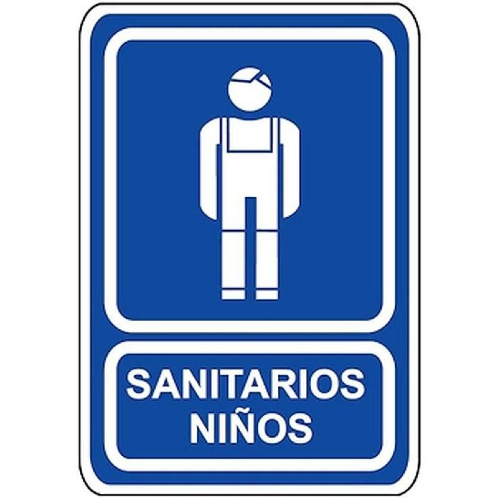 Señal Indicativa Pública MXSIS-047 20x25 cm Informativos Sanitarios Niños Normal Señalamientos Informativos