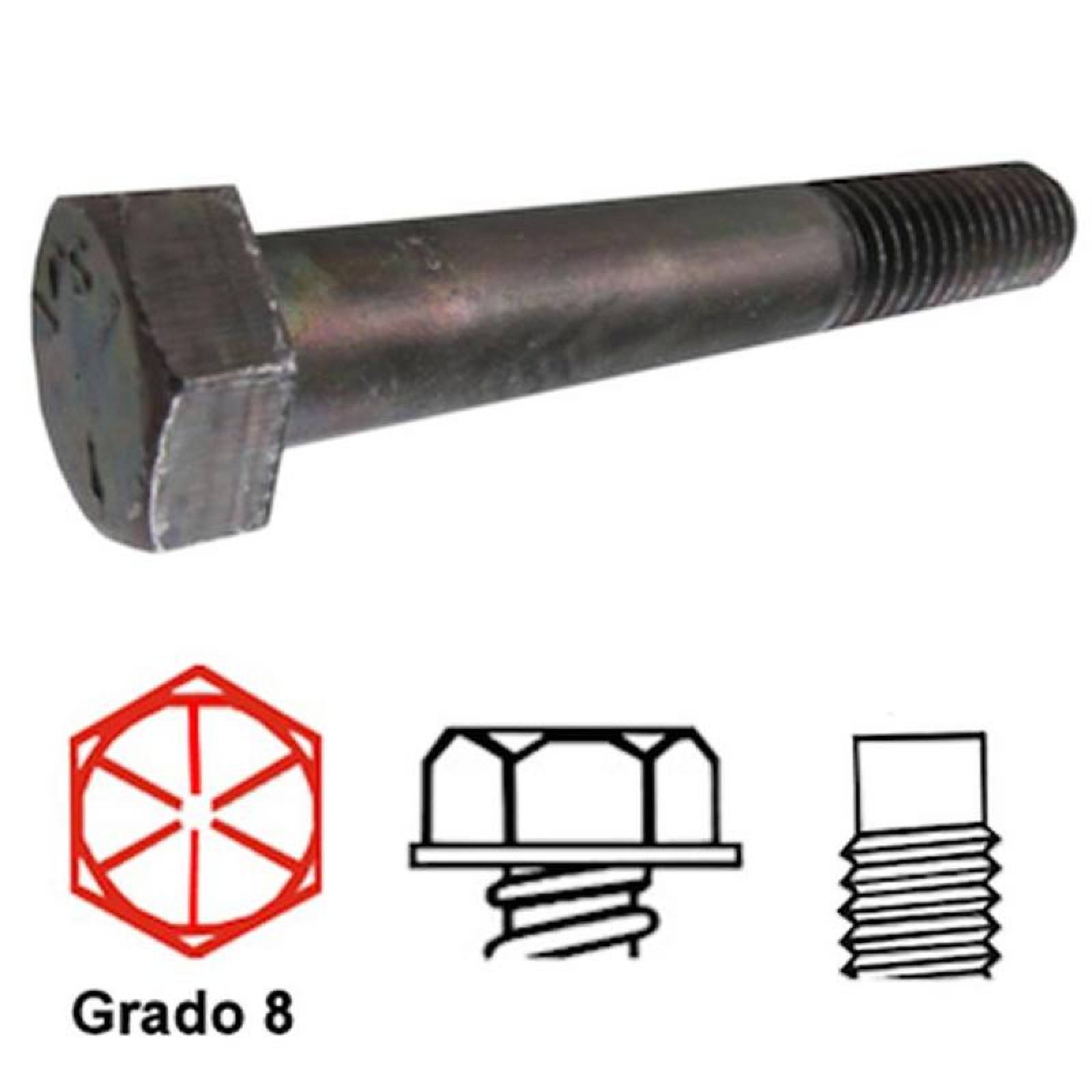 Tornillo Grado 8 Alta Risistencia MXFER-001-2 1" Diámetro 25,4mm Diámetro Long 10" 254,0mm Grado 8 Hexagonal Acabado Acero 1Pza, HighResis