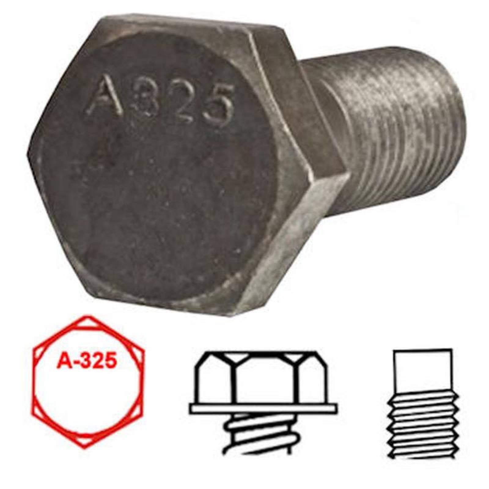 Tornillos Profesionales Hexagonales MXGUT-191 1" Diámetro25,4mm DiámetroLong3 14"82,5mmUNC A-325Tipo1Galvanizado1Pza, GalvaStruct