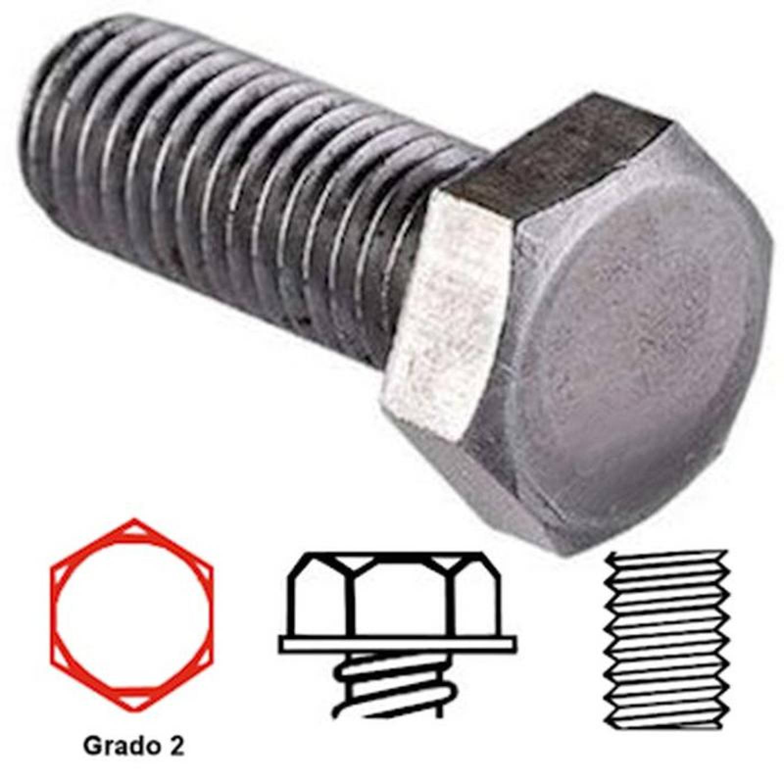 Tornillo Bajo Carbono MXHAR-127 716" Diámetro 11,1mm Diámetro Long 34"19,5mm Acero Grado 2 Cab, Hexagonal 100Pzs, HexaTor