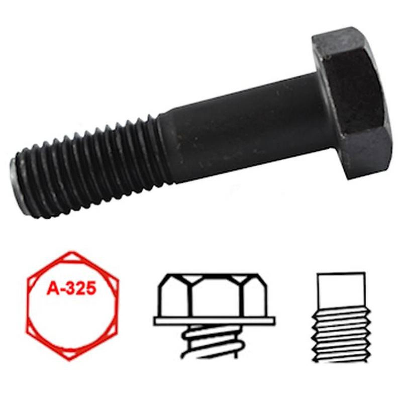  Tornillos Acabado en Acero, MXHXT-150, 7/8" Diámetro,22.2mm Diámetro,Long:3",76.2mm,UNC A-325,Tipo1,Acero,Hexagonal,1Pza., HexaStruct