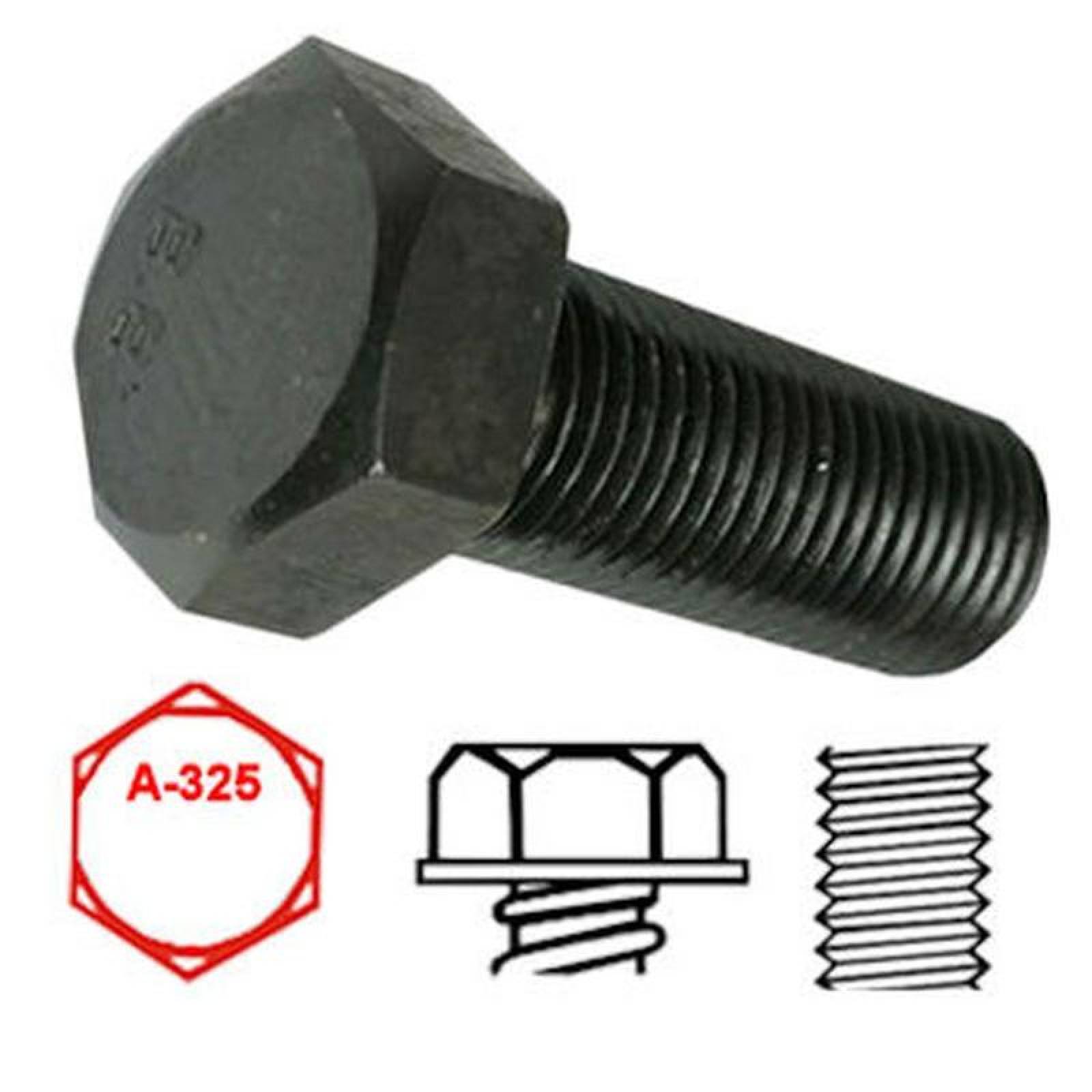 Tornillo Hexagonal de Buena Dureza, MXIHT-053, 3/4" Diámetro,19.0mm Diámetro,Long:2",50.8mm,UNC A-325,Tipo1,Galvanizado,100Pzs., InmerHot