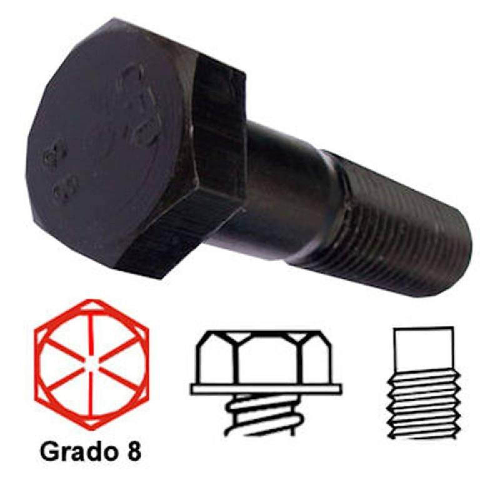  Tornillo Hexagonal Industrial, MXSNH-157, 5/8" Diámetro, 15.8mm Diámetro, Long:4", 101.6mm, Alta Resistencia, Grado 8, Hexagonal, Acero, 1Pza., SteelFinish