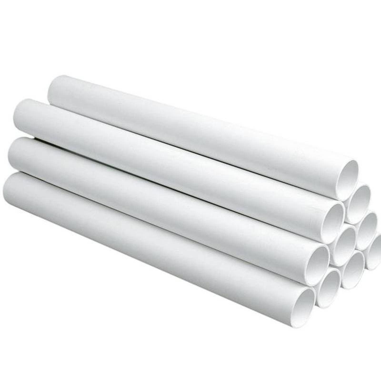 Tubo PVC Tipo Industrial Liso MXHCU-303 5Pzas 300mm Diámetro x 1m Largo 17,5mm Grosor Cédula 80 Blanco PVC, HydraTube 80