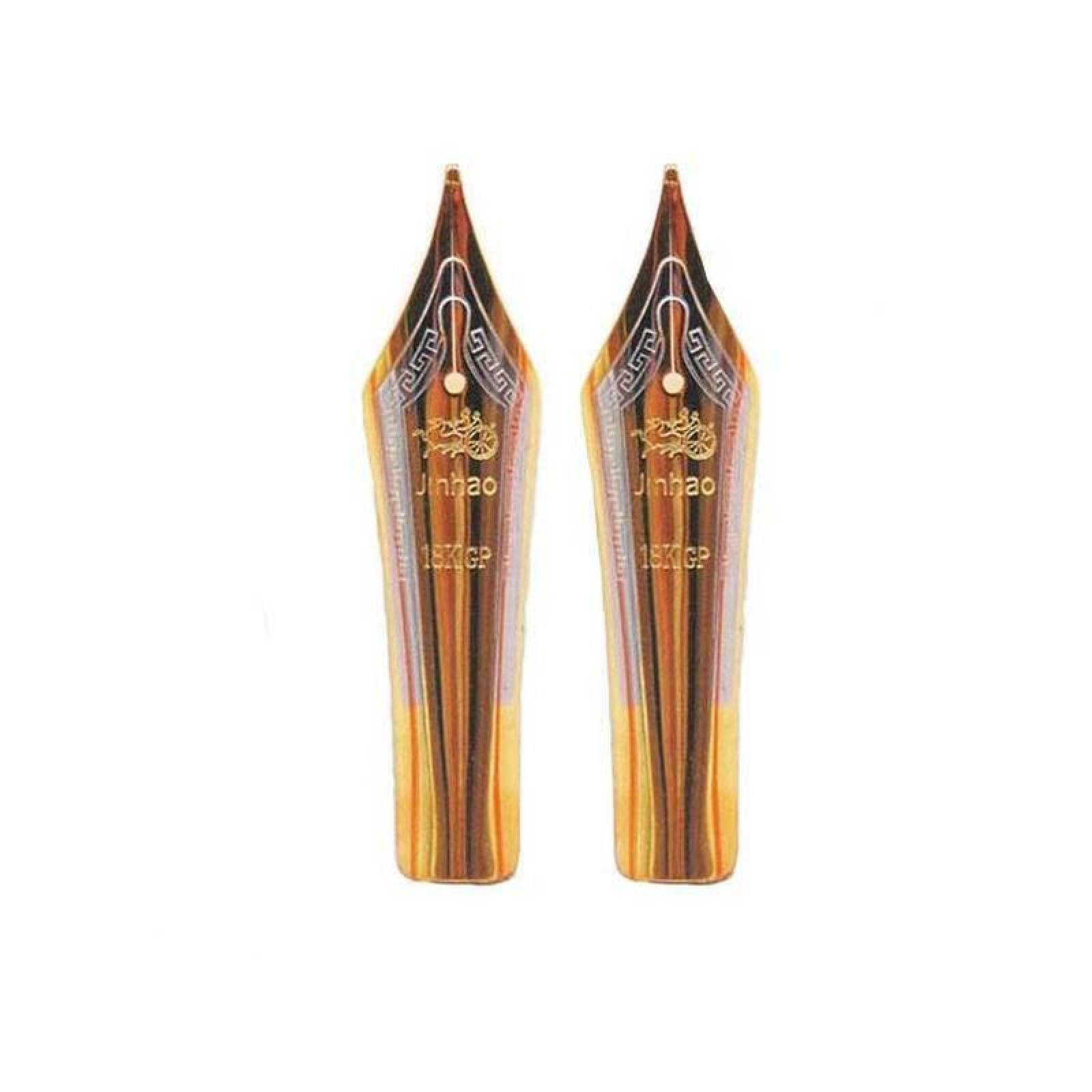 Repuesto Puntas para Pluma Fuente MXGDL-002-4 2pzs 0,7mm Oro Acero Inoxidable, GoldLace