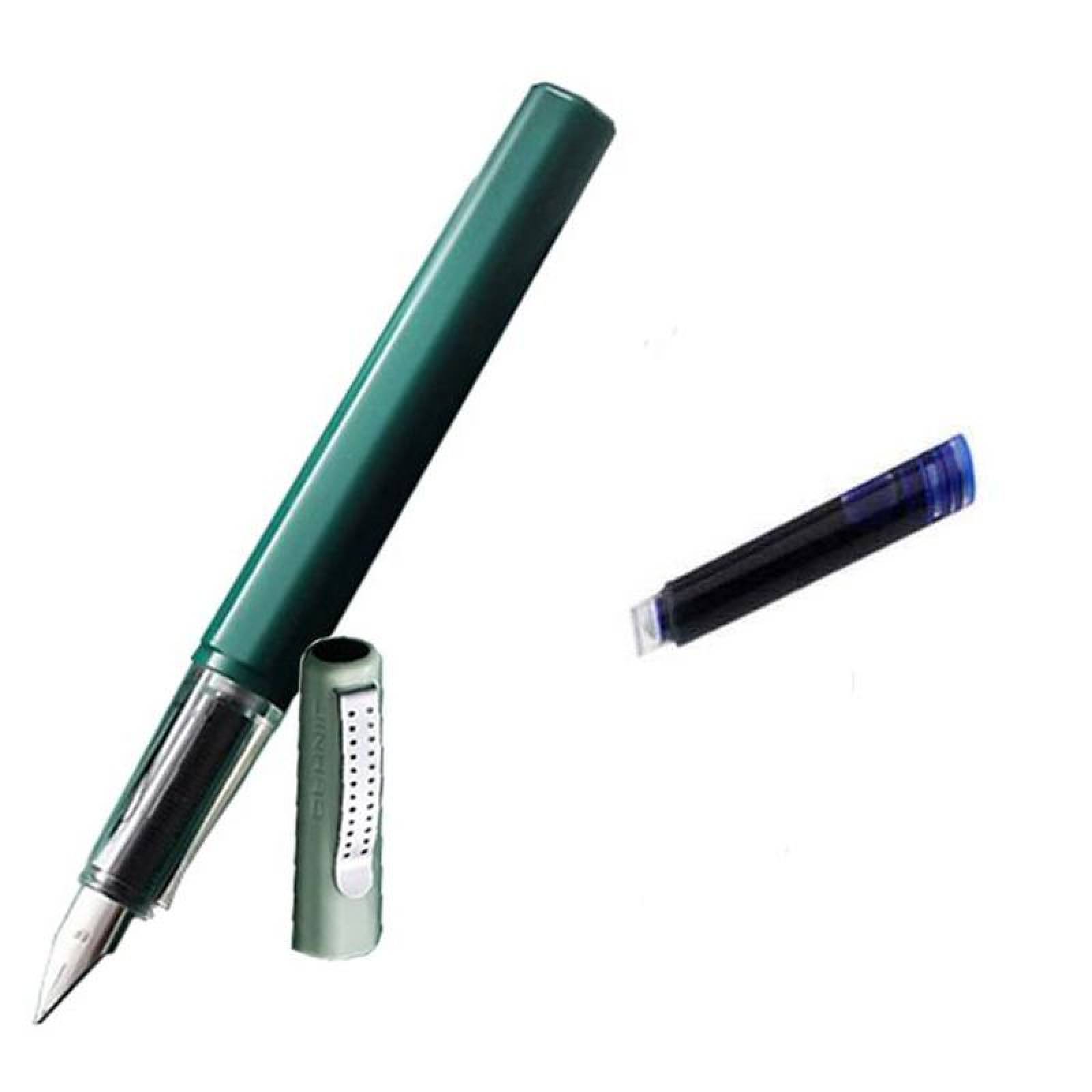 Pluma Fuente para Dibujo MXLUX-005 1pza 0,38mm 4mm Verde 1 Tinta Azul Marino Plástico Para Cartucho LargeCartri, LuxGreen
