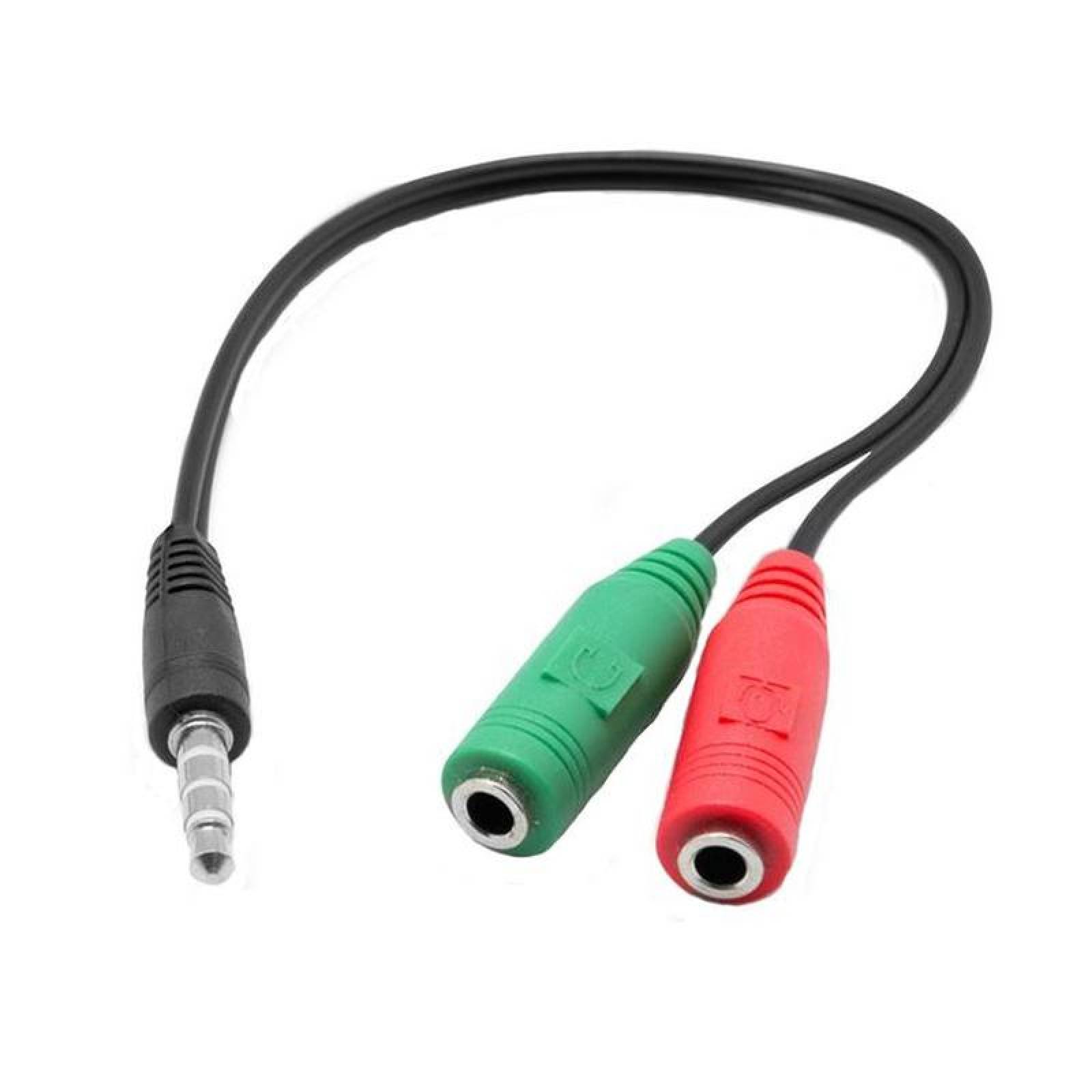  Auxiliar de Audio Divisor, MXSLJ-001-2, 1 Pza, Jack 3.5mm, 2 Hembras a 1 Macho., SplitterJack