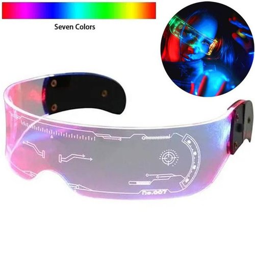 Gafas Led para Disfraz MXLMG-001-2 LED Acrílico 5V 210mAh Tiempo de Trabajo  60min, LuminousGlass
