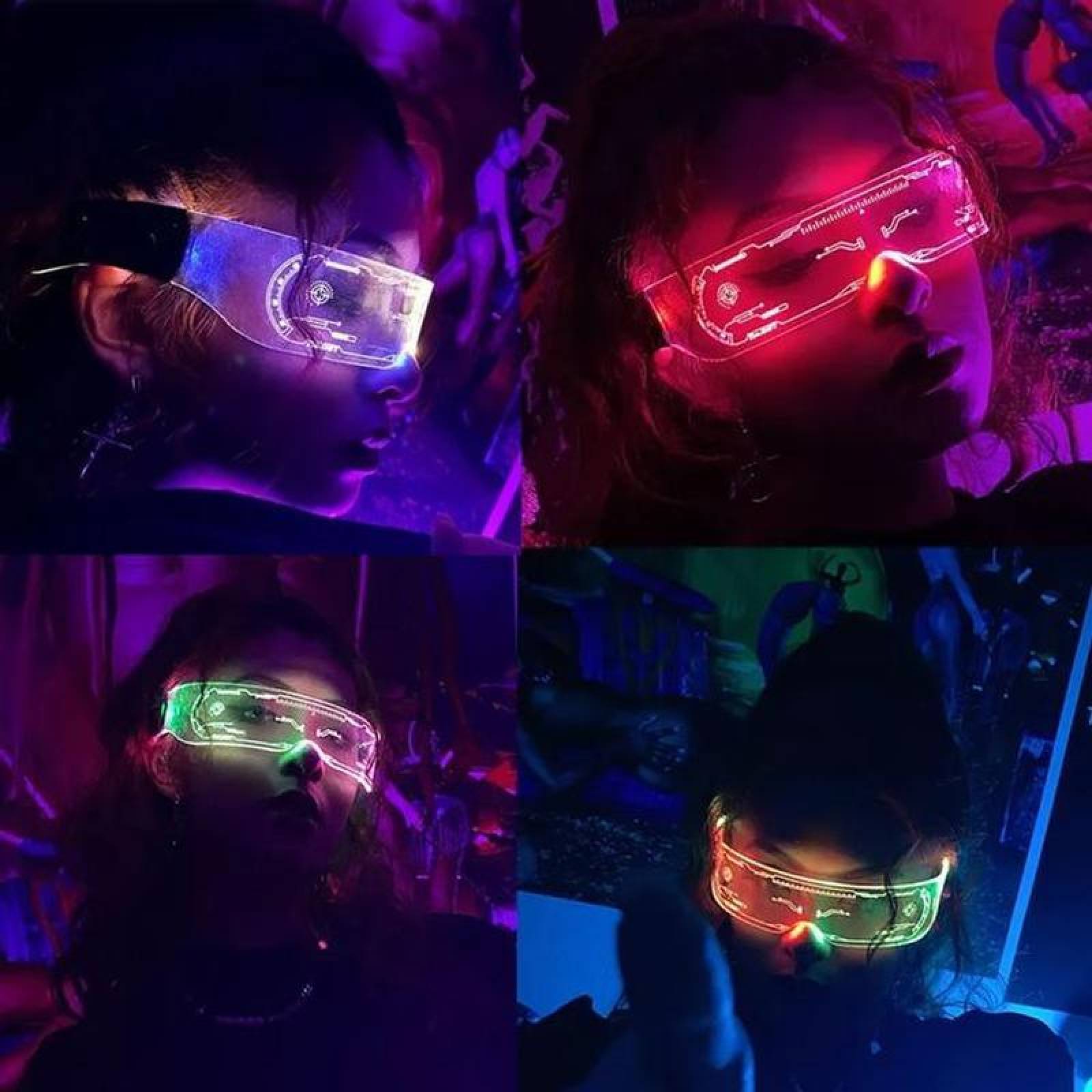 Lentes Led 7 Colores de Acrílico MXLMG-001-14 LED Acrílico 5V 210mAh Tiempo de Trabajo 60min, LuminousGlass