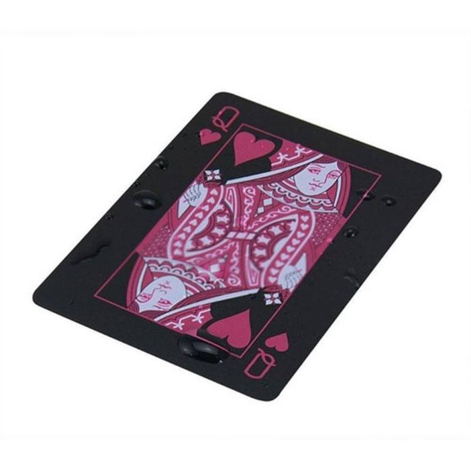 Naipes de Mesa de Lujo MXPCD-001-3 Baraja 1 Cartas 54 Plástico Negro y Rojo Mate, PokaRed