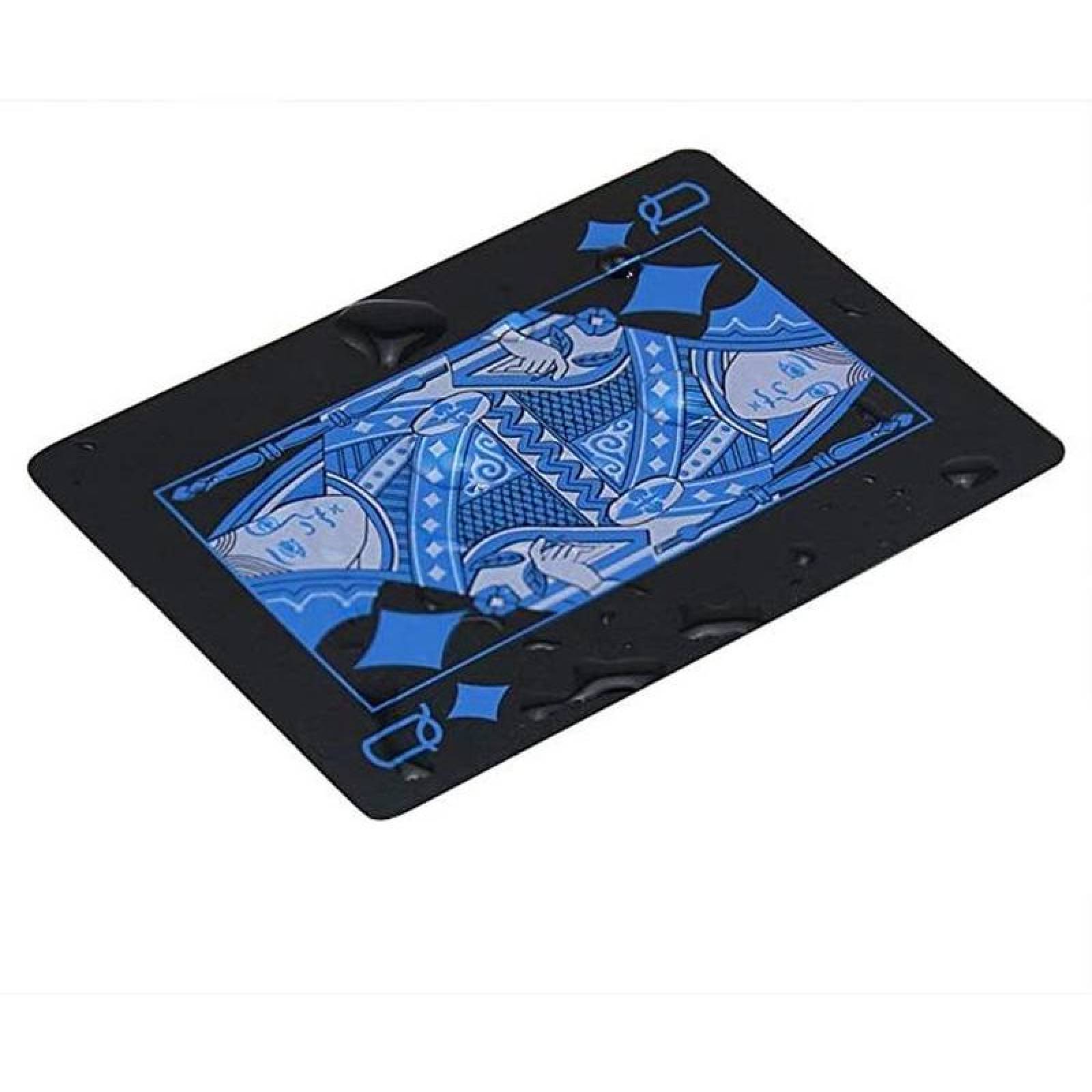 Carta Poker de Casino MXPKE-006-2 Barajas 10 Cartas 540 Plástico Negro y Azul Mate, PokaBlue