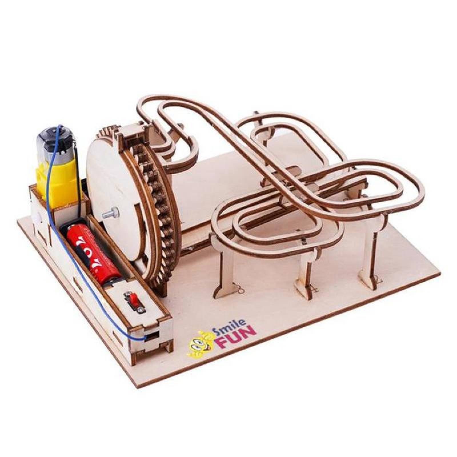 Canicas Juguete MXPMR-008-1 20 Pzas 19,5x16x10cm 2xAA No incluidas Pista de Canicas Color natural, TrackPlay