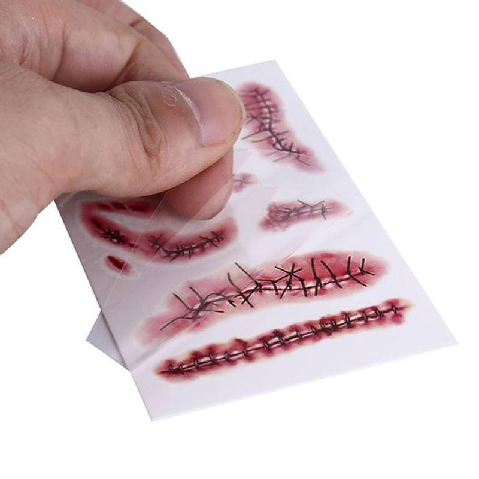 Tatuajes Falsos Adhesivos MXTHL-003 3Pzs 10x6cm Cicatriz Tatuaje Temporal, TattooHal