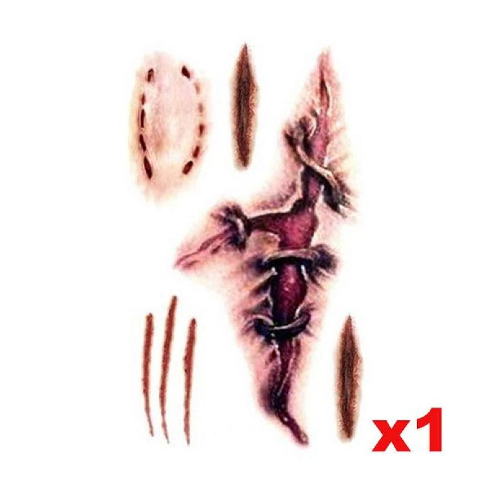 Tatuaje Falso de Pegatina MXTHL-011 1Pza 10x6cm Lesión Arterial Tatuaje Temporal, TattooHal