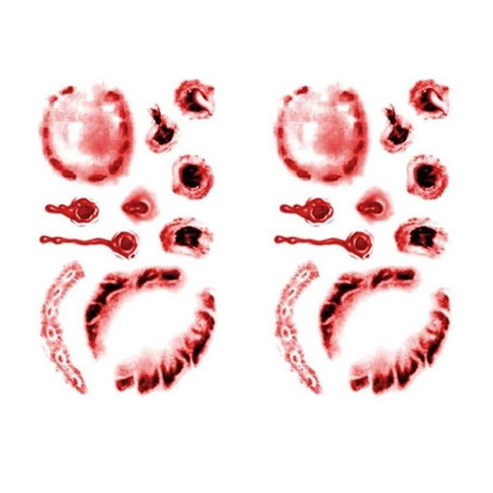 Tatuaje Falso para Fiesta de Terror MXTHL-024 4Pzs 10x6cm Mordida Tatuaje Temporal, TattooHal