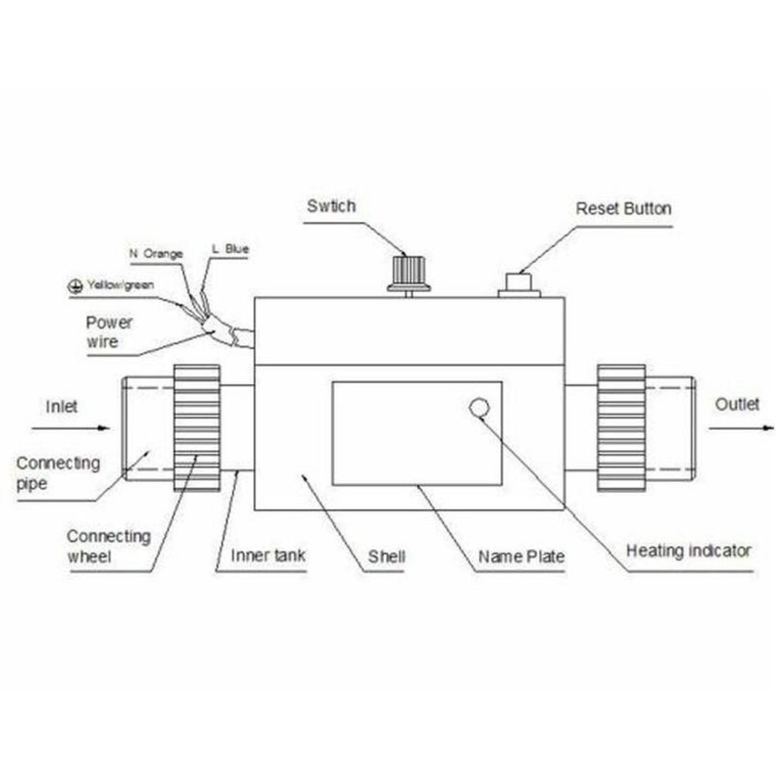 Venta de Termostato Automático, MXJZH-001-26, 3kW, 2m3, 439gal, 240V, 1F, 60Hz, 13A, Máx.49C, JacuzziHeat