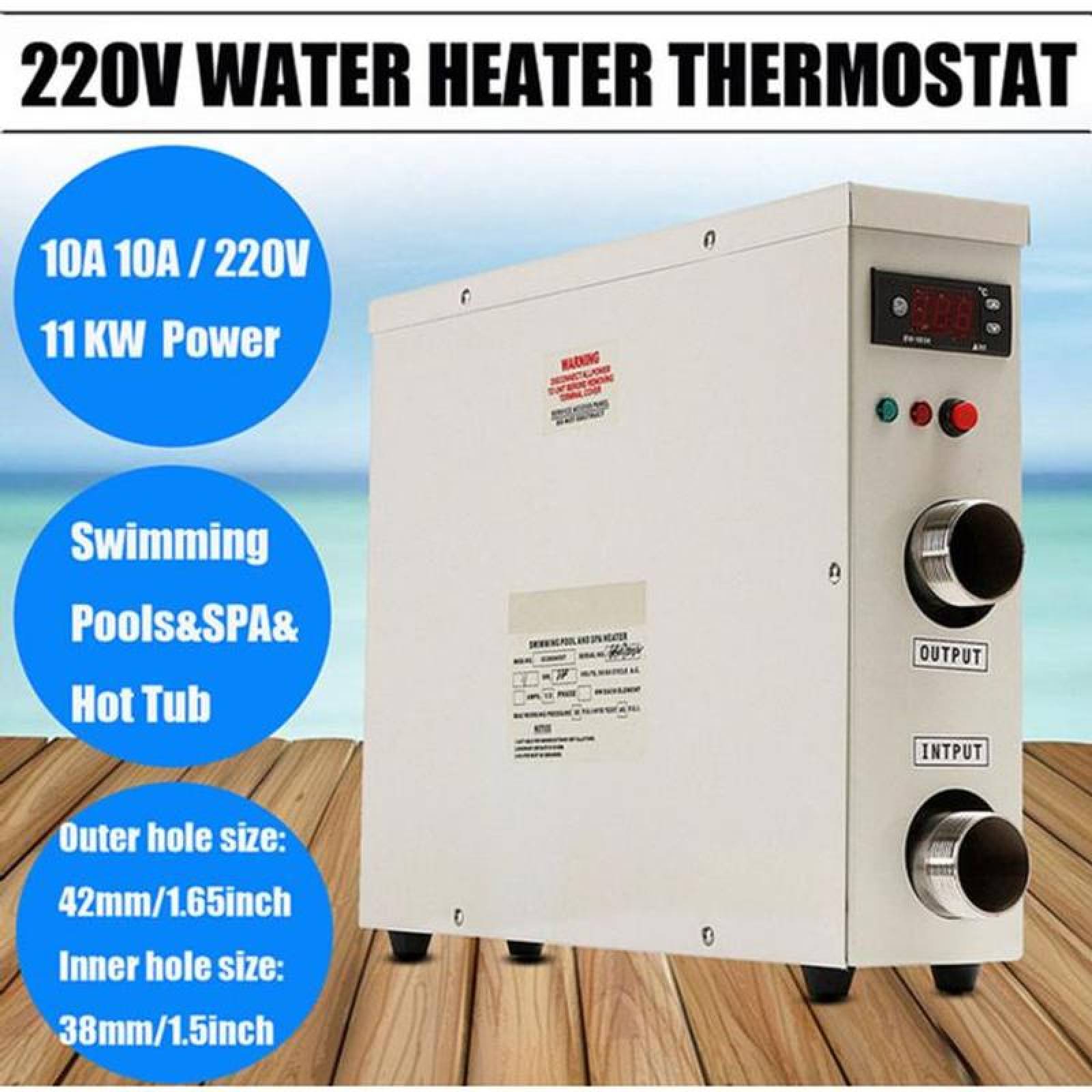 Calentador de Agua para Alberca, MXPOO-001-1, 11kw, 7m3, 700L, 1849gal, 220V, 1F, 60Hz, 2x30A, Máx.50C, PoolPro