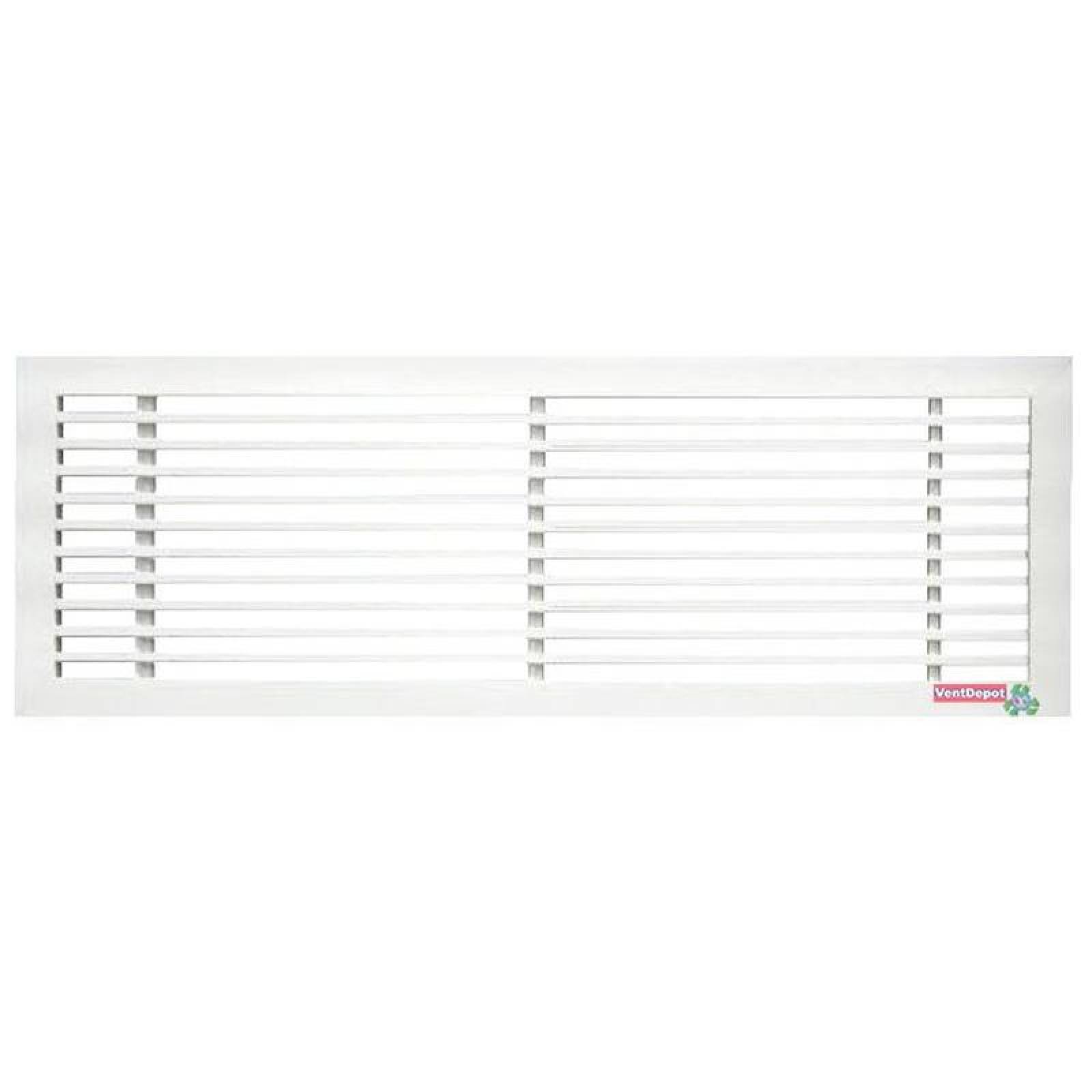 Rejilla de Retorno, MXPTT-009, 12x6", baseXaltura, Aletas Fijas a 0, Separacion 1/2", Aluminio, Blanco, PerimetralFluent