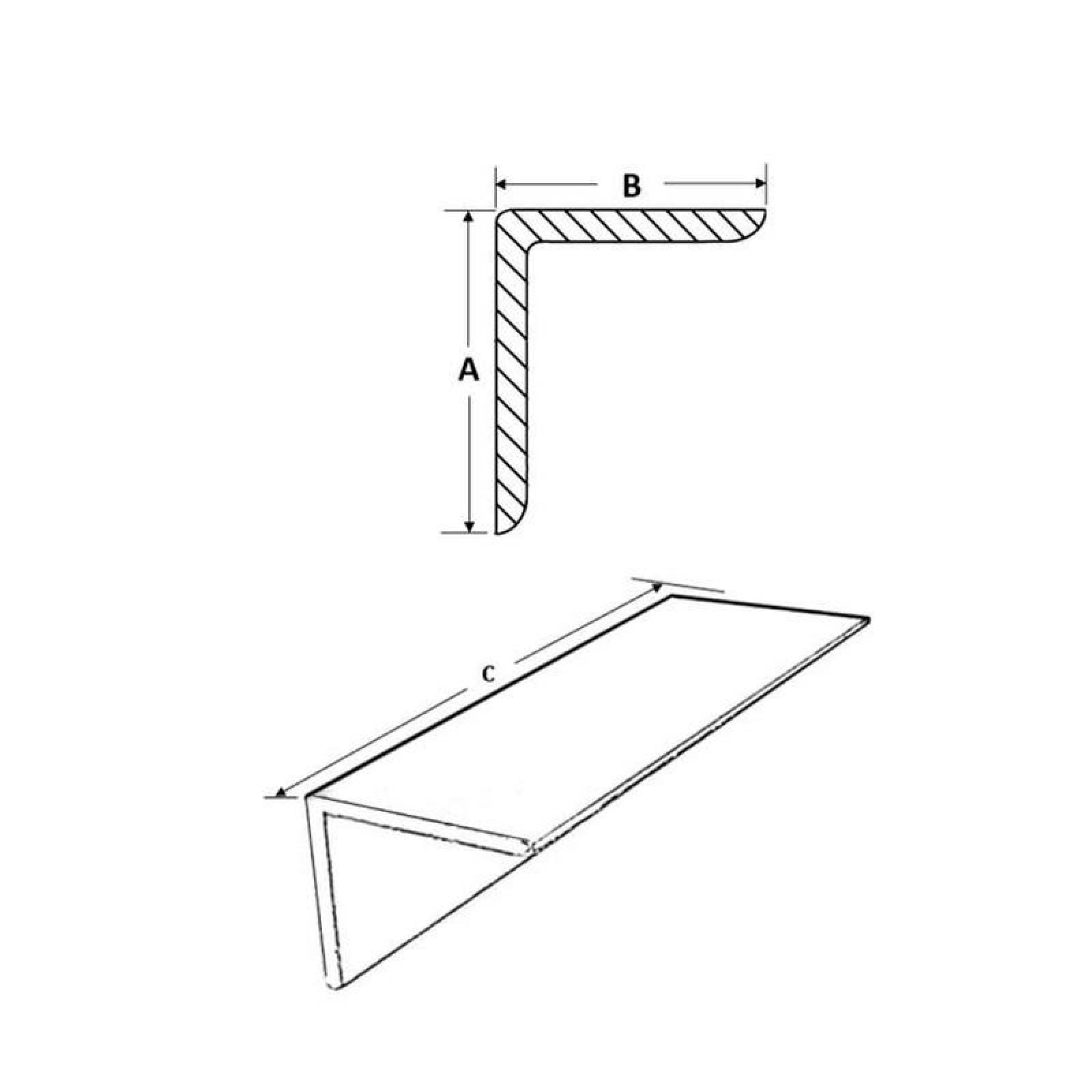 Ángulos Baratos Tipo L MXBEG-040 2x3" 3,05m C,20 Galvanizado, BordeGalv