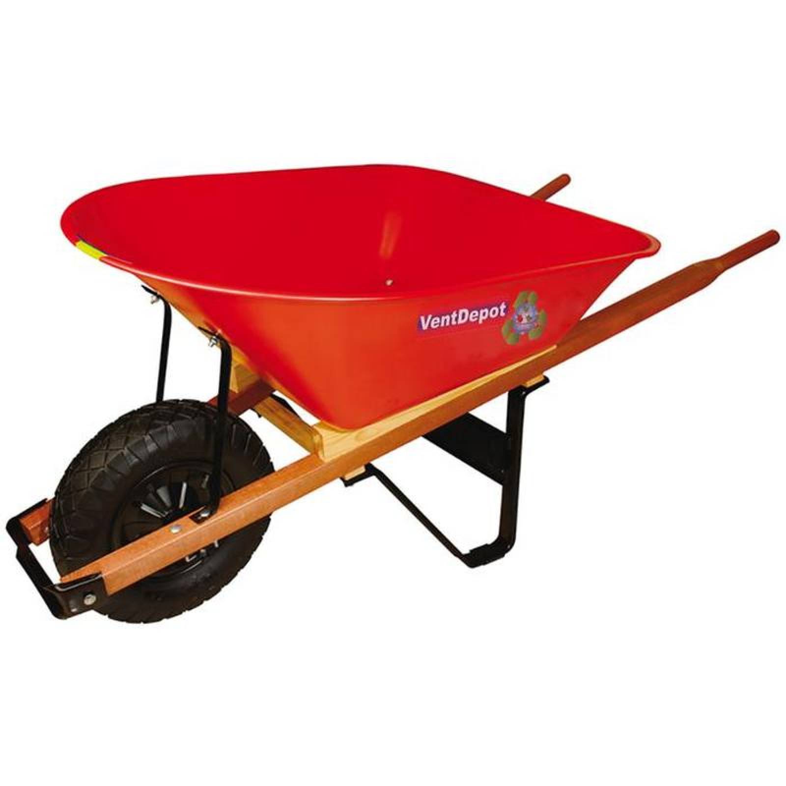  Carretilla para ganadería, MXWWD-002-1, 0.16m3, 105L, Llanta Reforzada, Concha C.20, Rojo, WheelbarrowRed