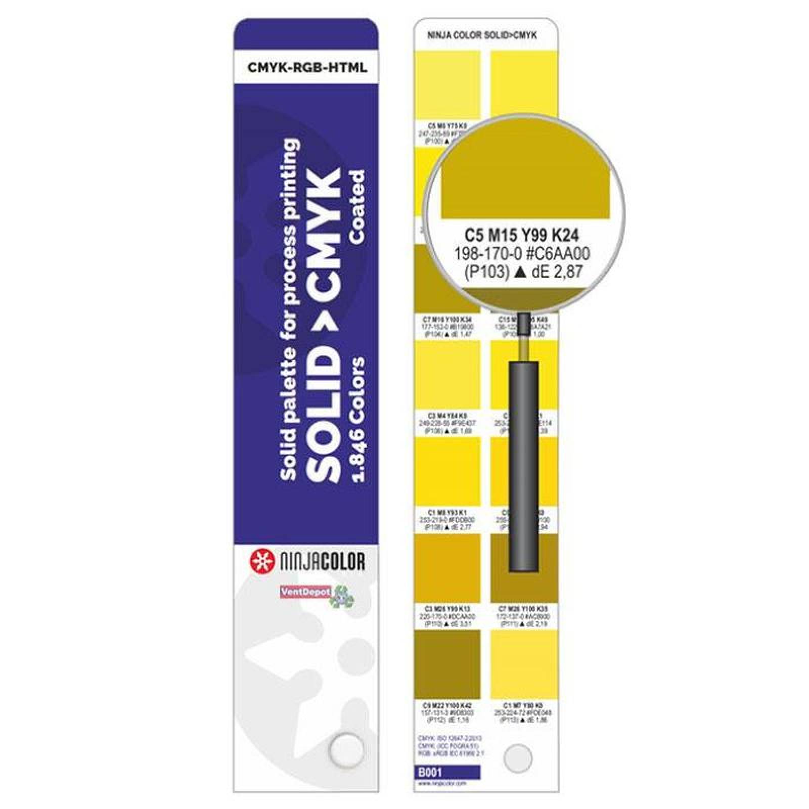 Pantone Profesional 1846 Colores MXBLE-001-6 1846 Colores Con Recubrimiento 2x2cm Diseño Abanico Grosor 115 g metros cuadrados Papel Ninja Blue Belt