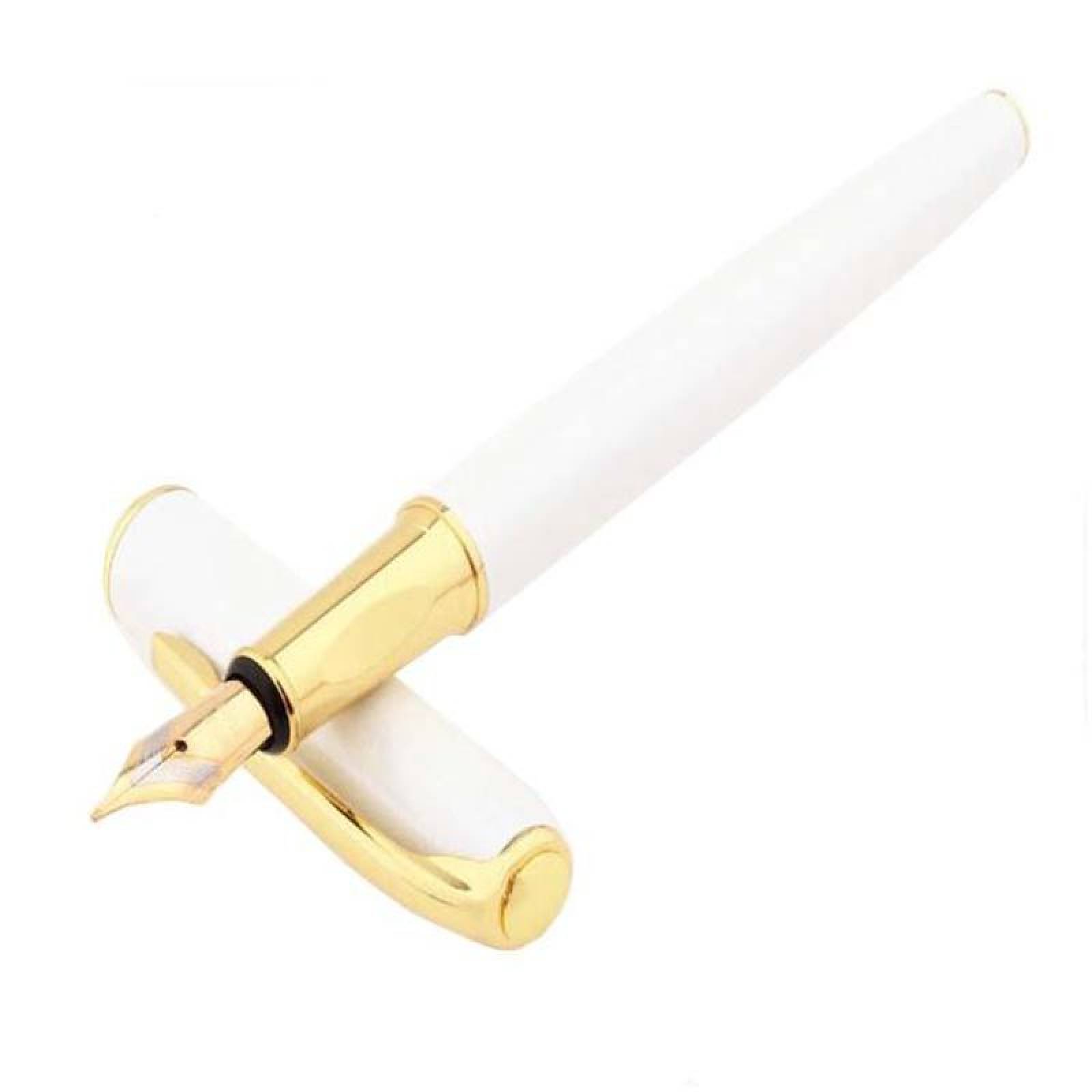 Plumas fuente para Tinta MXIWE-001-2 1pza 0,5mm punta Blanco 1 Tinta Negra Acero Inoxidable Para Cartucho SmallCartri 3,4mm, IceWhite