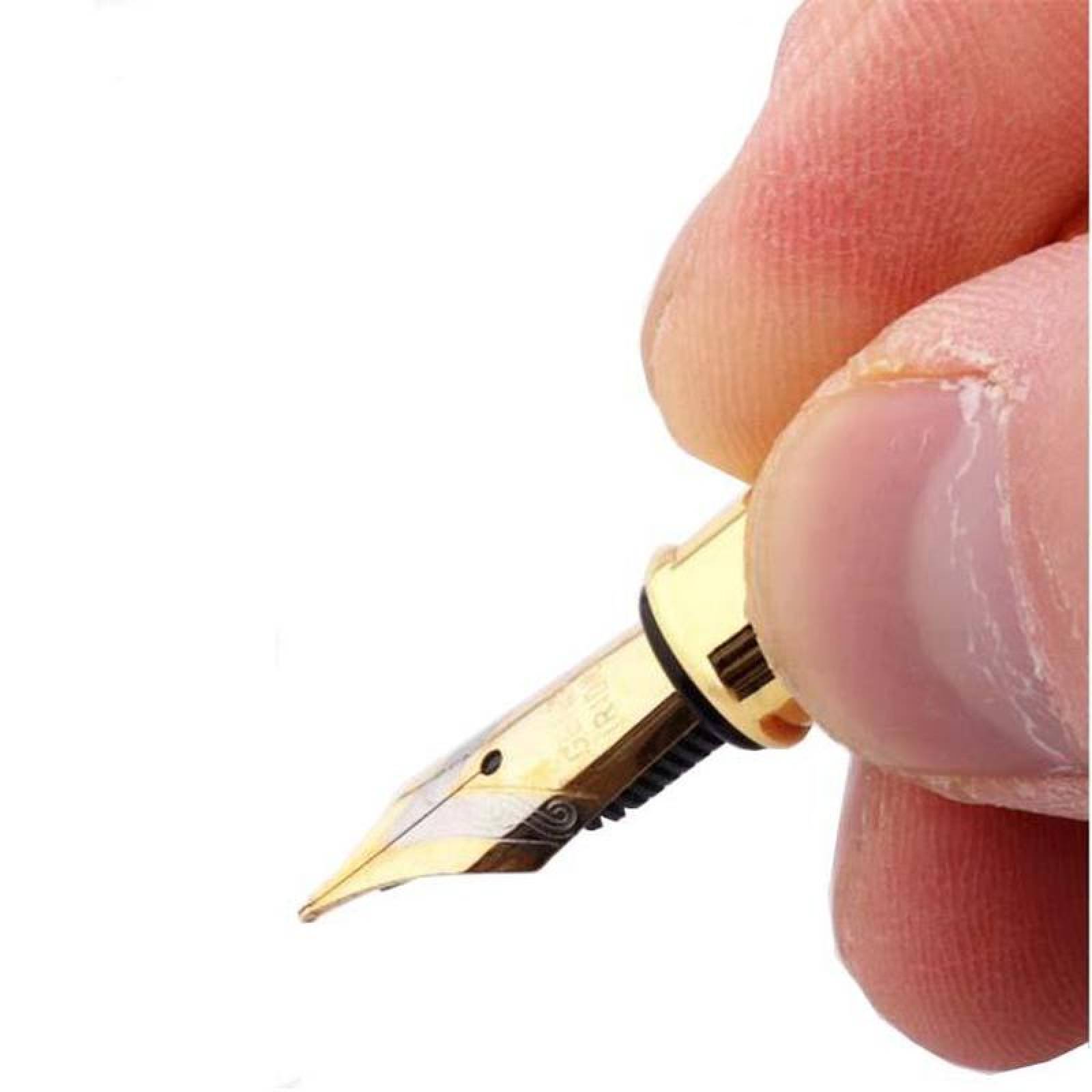 Plumas fuente para Tinta MXIWE-001-2 1pza 0,5mm punta Blanco 1 Tinta Negra Acero Inoxidable Para Cartucho SmallCartri 3,4mm, IceWhite