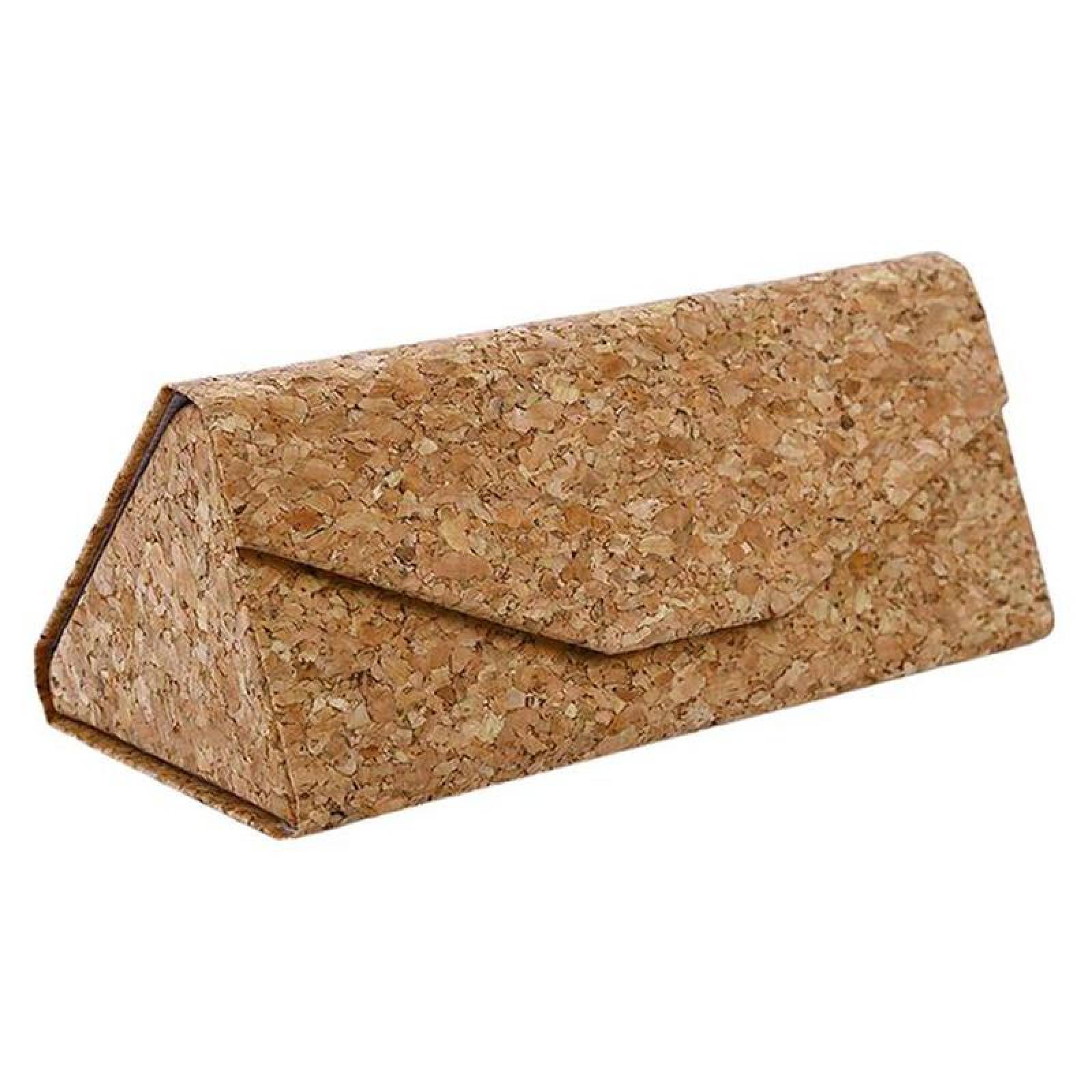 Funda para Gafas de Corcho MXCRK-002-3 2 Pzas con Logo Estuche de Caucho Flexible Café, TriCork