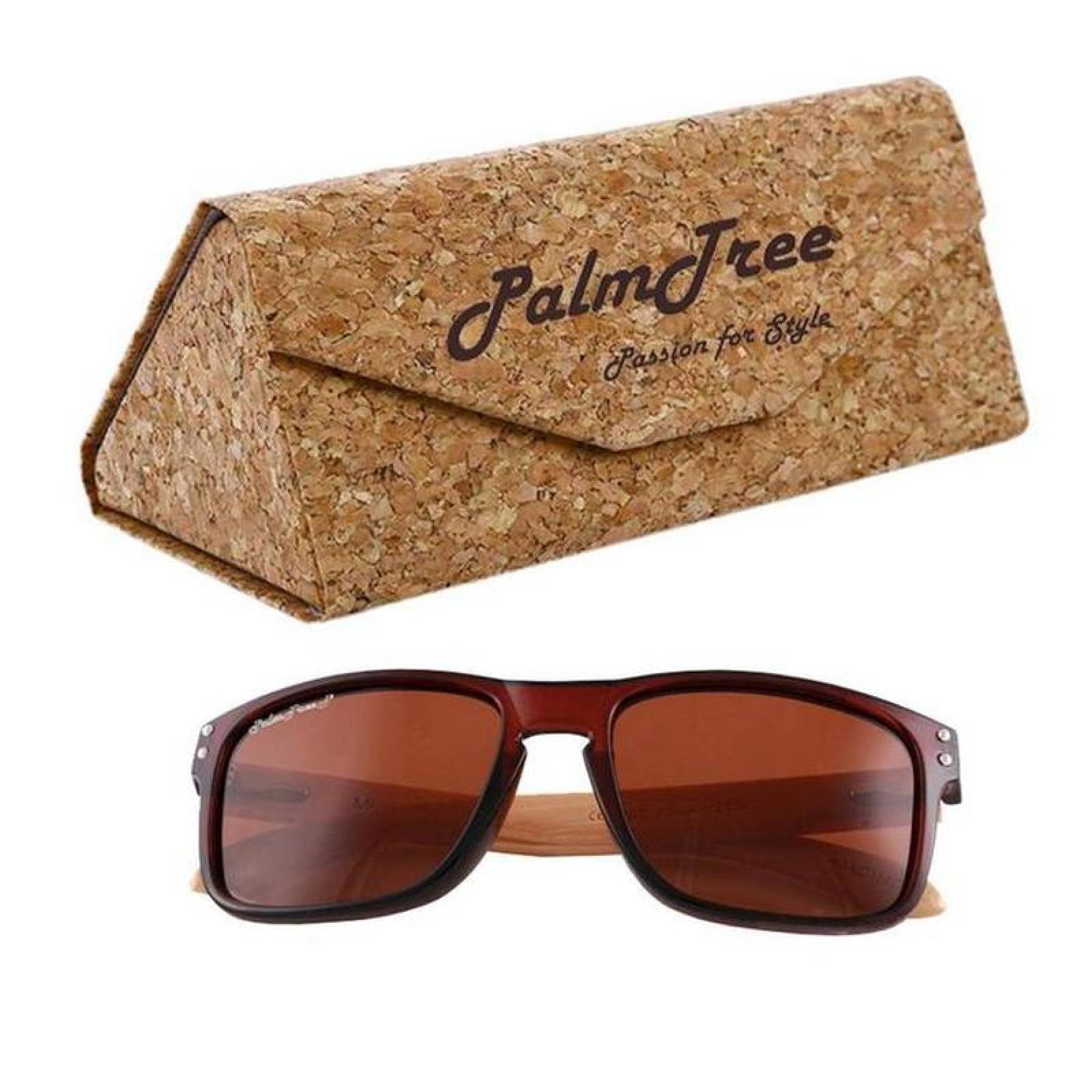 Funda para Gafas de Corcho MXCRK-002-3 2 Pzas con Logo Estuche de Caucho Flexible Café, TriCork