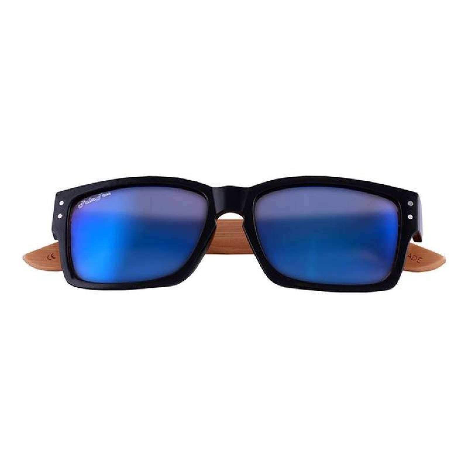 Lentes Modernos para Caballero MXNTE-007-4 Blue UV400 Policarbonato Madera de Bambú Soul Nature
