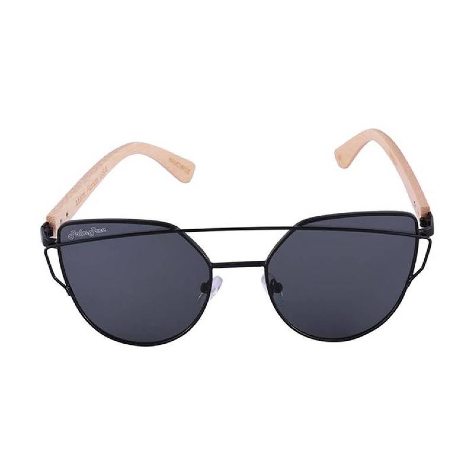 Lentes Modernos con Marco de Metal MXSNE-001-4 Smoke UV400 Marco de Metal Bambú Shine