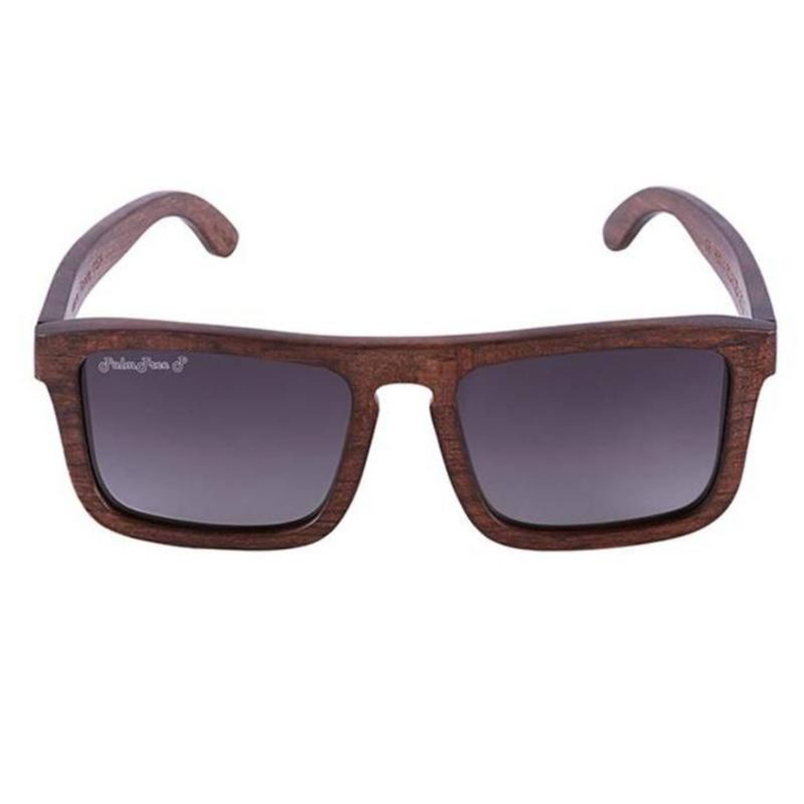 Gafas con Armazón de Madera MXSPI-001-9 Grey PolarizadomasUV400 Marco de Madera Marrón Oscuro Roots Polarized