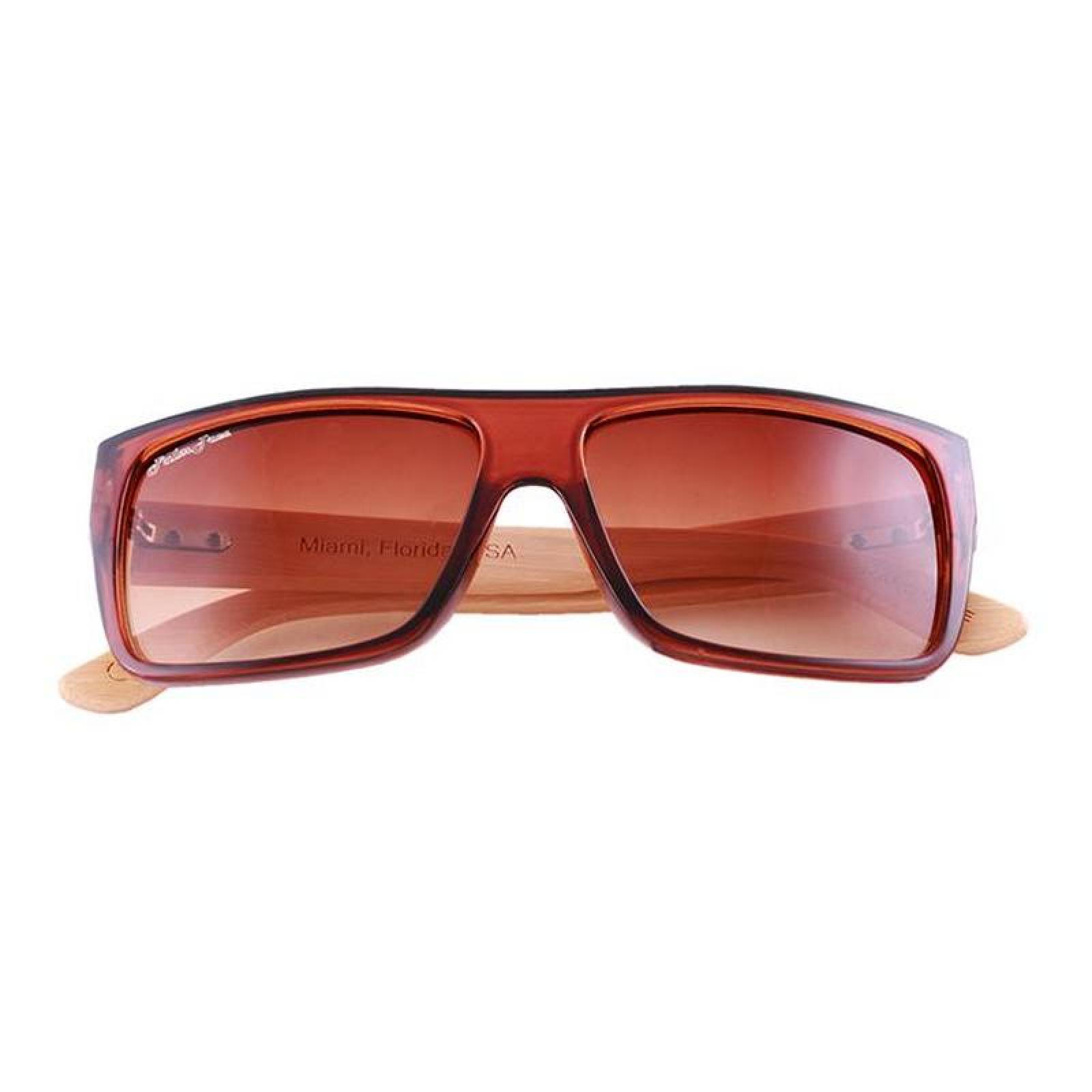 Lentes de Sol para Hombre MXSRR-007-4 Red UV400 Policarbonato Madera de  Bambú Sierra