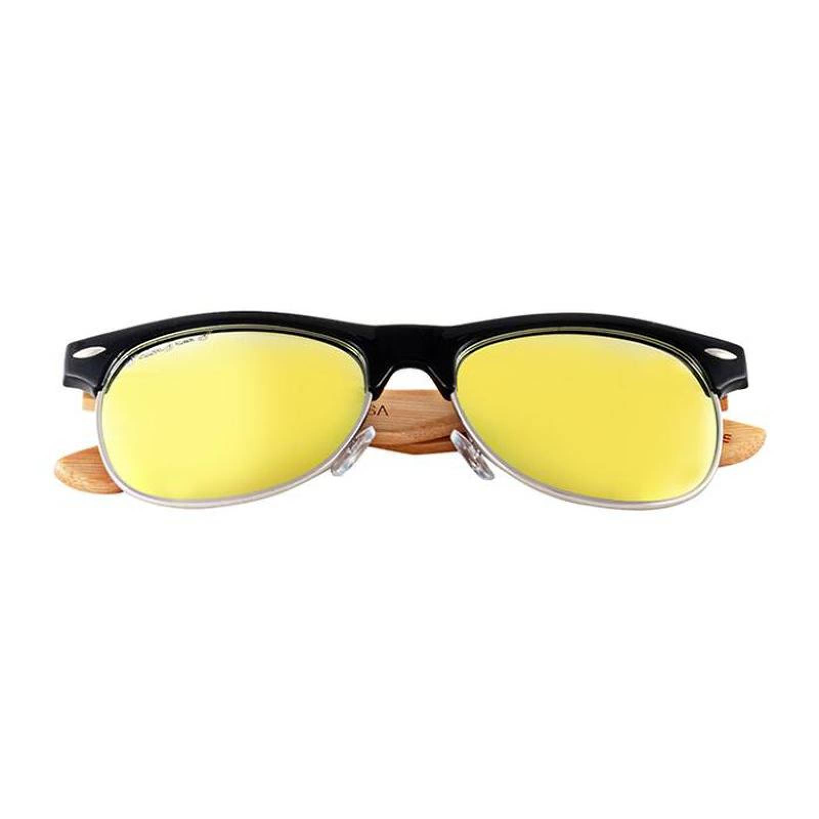 Lentes con Polipropileno Chidos MXTRP-006-3 Yellow PolarizadomasUV400 Policarbonato Madera de Bambú Tour Polarized