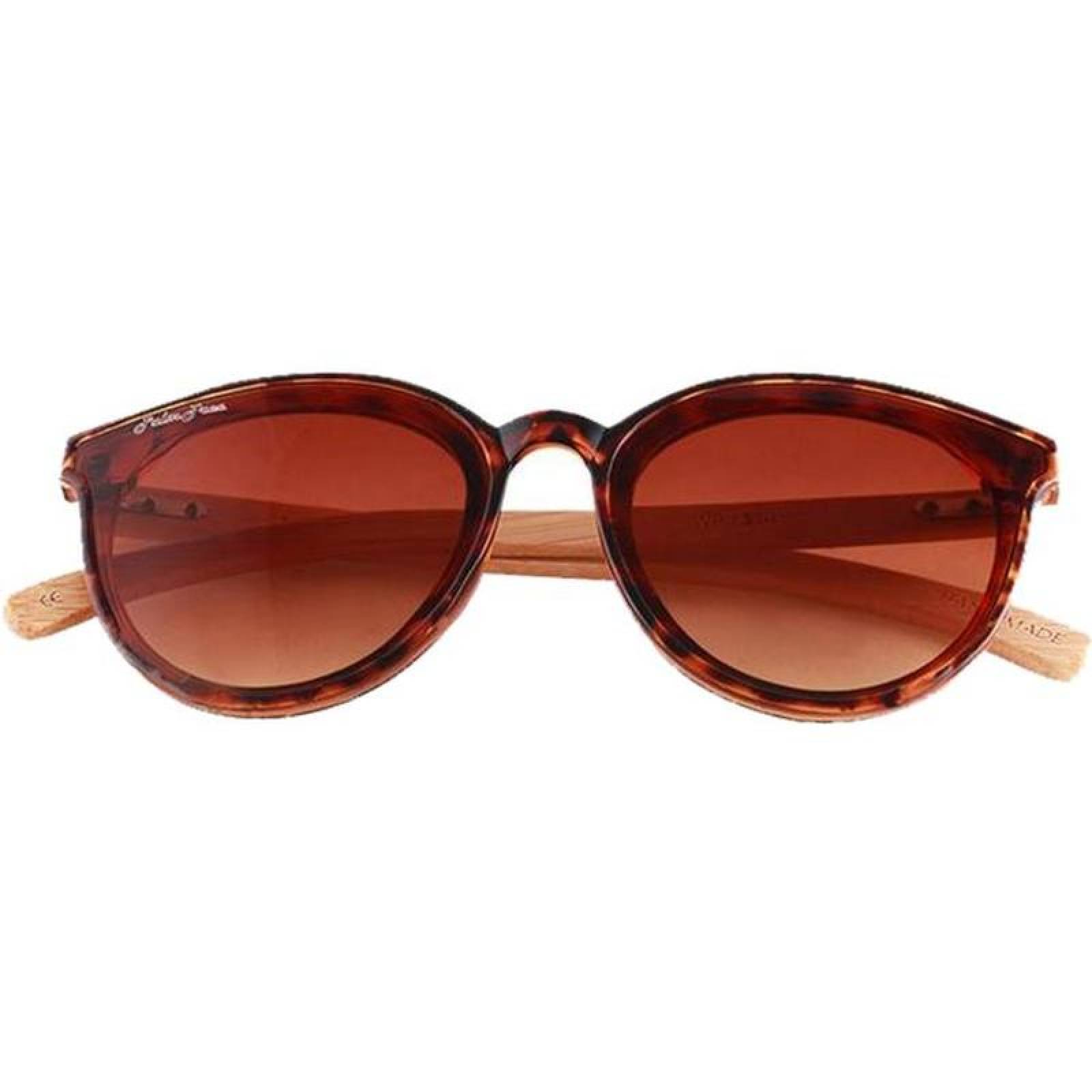 Modernos Anteojos con UV400 MXWLC-002-1 Brown UV400 Policarbonato Madera de Bambú Wild Cat