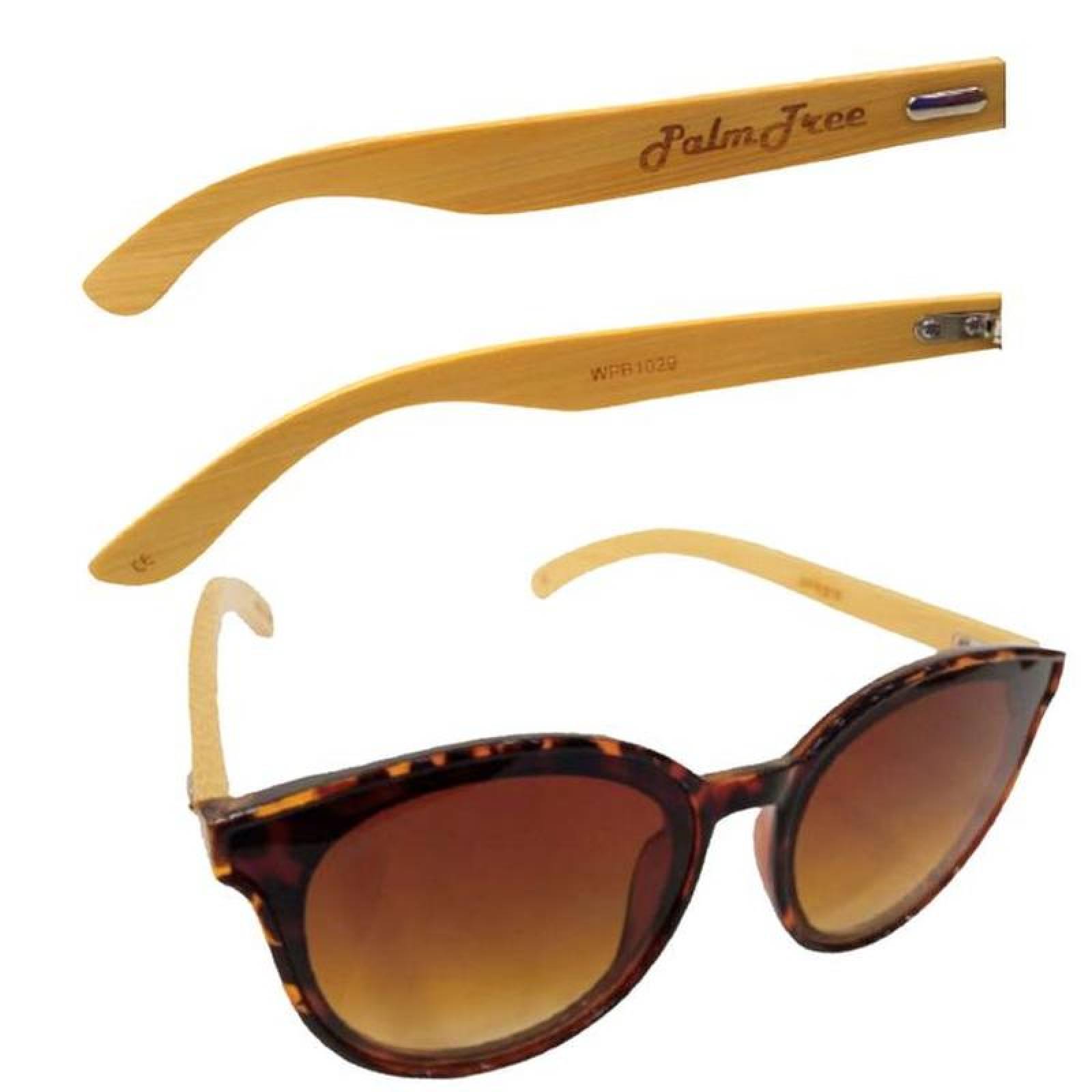 Modernos Anteojos con UV400 MXWLC-002-1 Brown UV400 Policarbonato Madera de Bambú Wild Cat