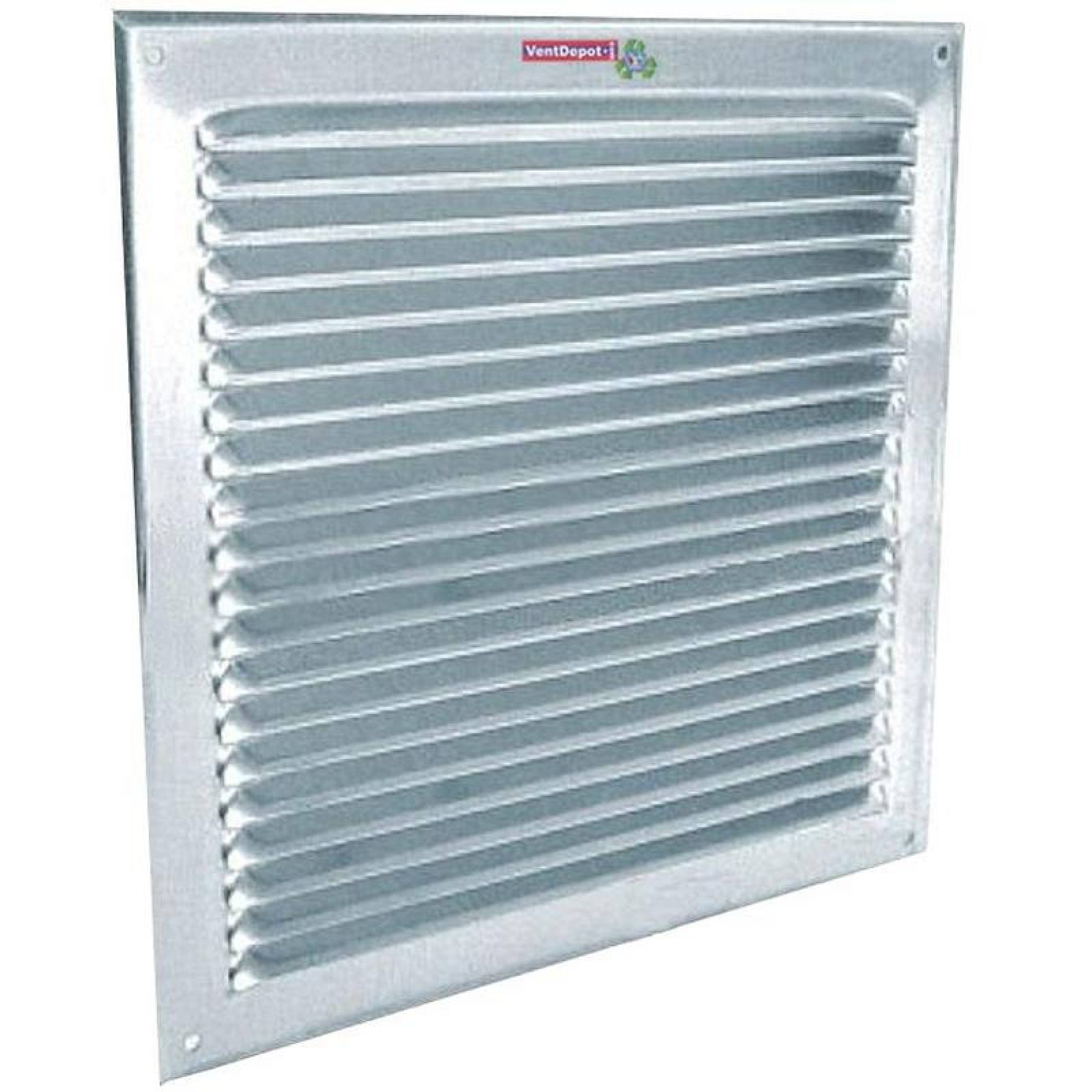  Rejillas Aletas Fijas Ventilación, MXUAM-004-7, 9 4/10 x 9 4/10 x 1/4", base x altura x fondo, aluminio., UltraAlum