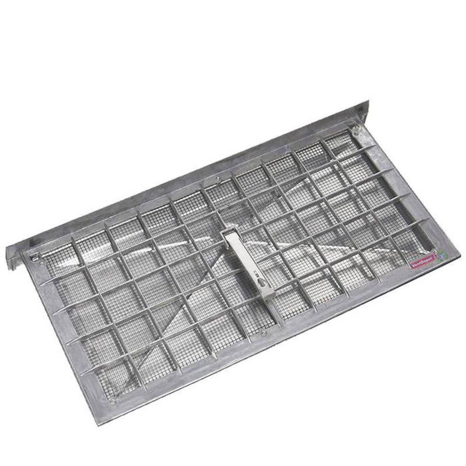  Rejilla Cuadriculada, MXVTB-001-4, 16x4" Base X Altura, 0.15" Ancho, Aluminio, Color Metálico, con Malla.  , VentBlock