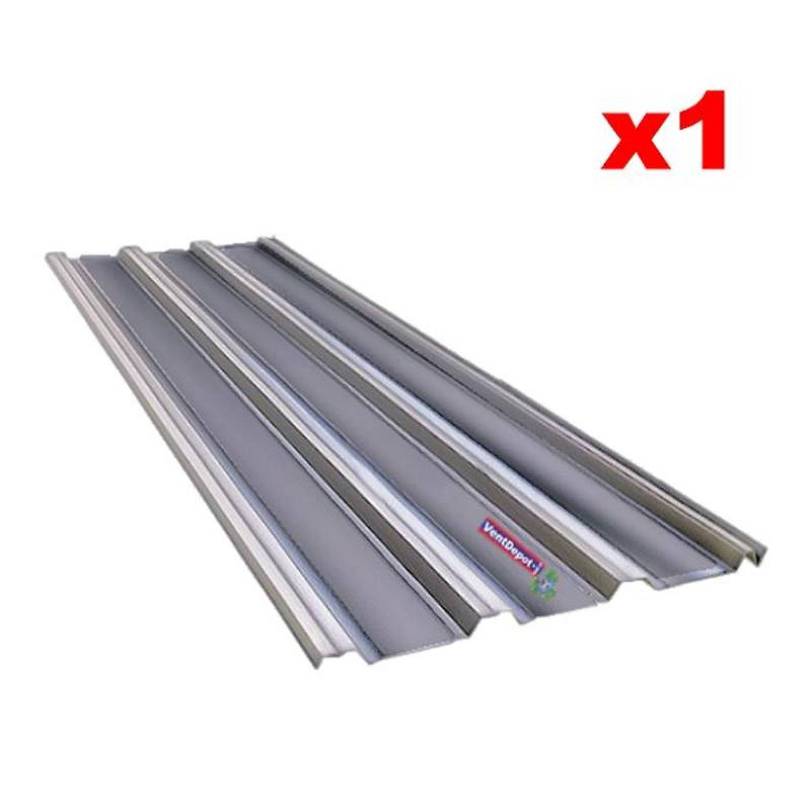 Venta de Lamina Estriadas, MXCTZ-007, 1x3.66m, Calibre 24, Perfil RN-100/35, Material: Acero con Acabado Zintro Alum, Peralte 3.5cm, 1Pza, RN-100/35 Zintro Alum