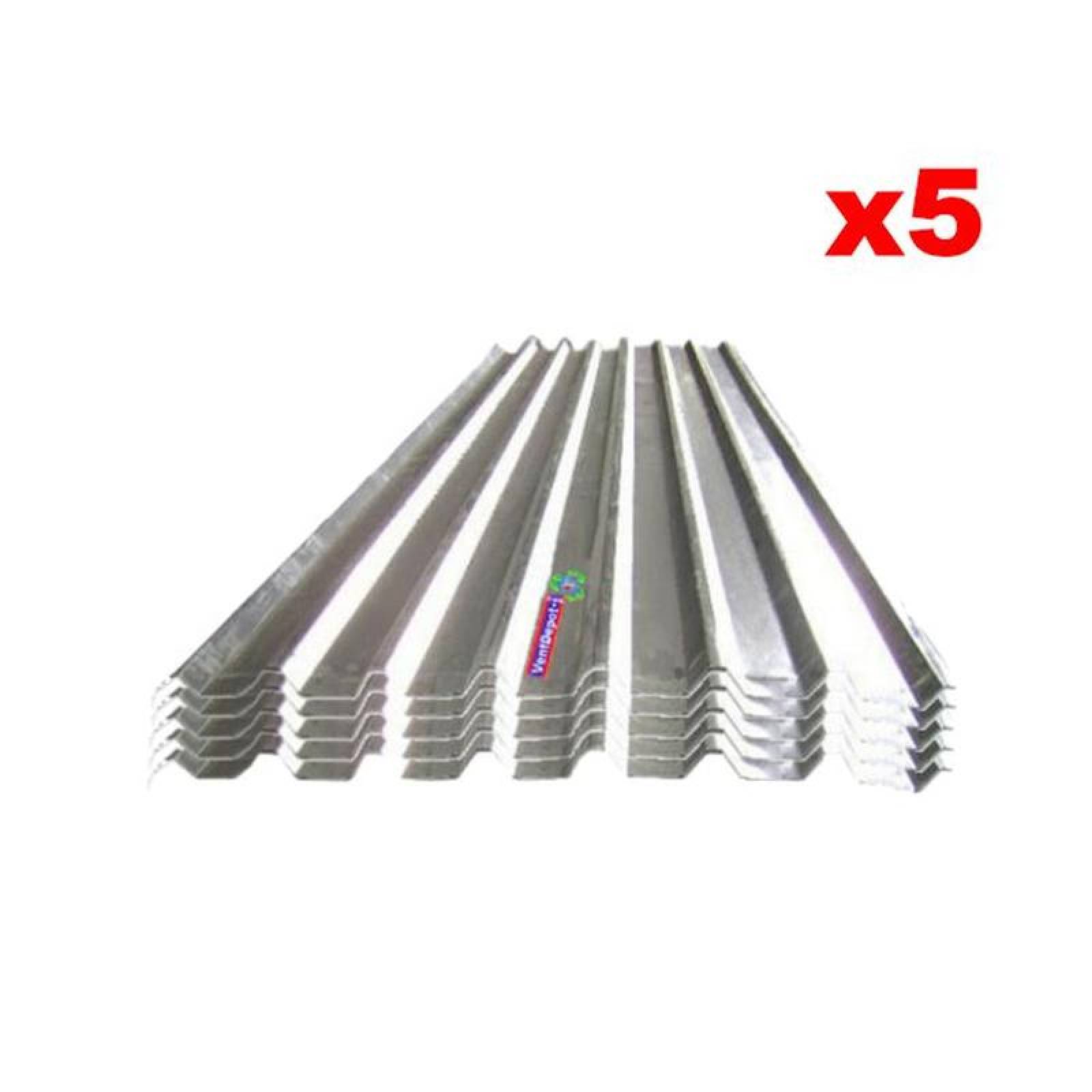 Laminas Galvanizadas para Techo, MXCUG-066, 1x4.88m, Calibre 26, Perfil R-101, Material Galvanizado, Color Gris Metálico, Peralte 3.81 cm, 5Pzas, R-101 Galvanizado
