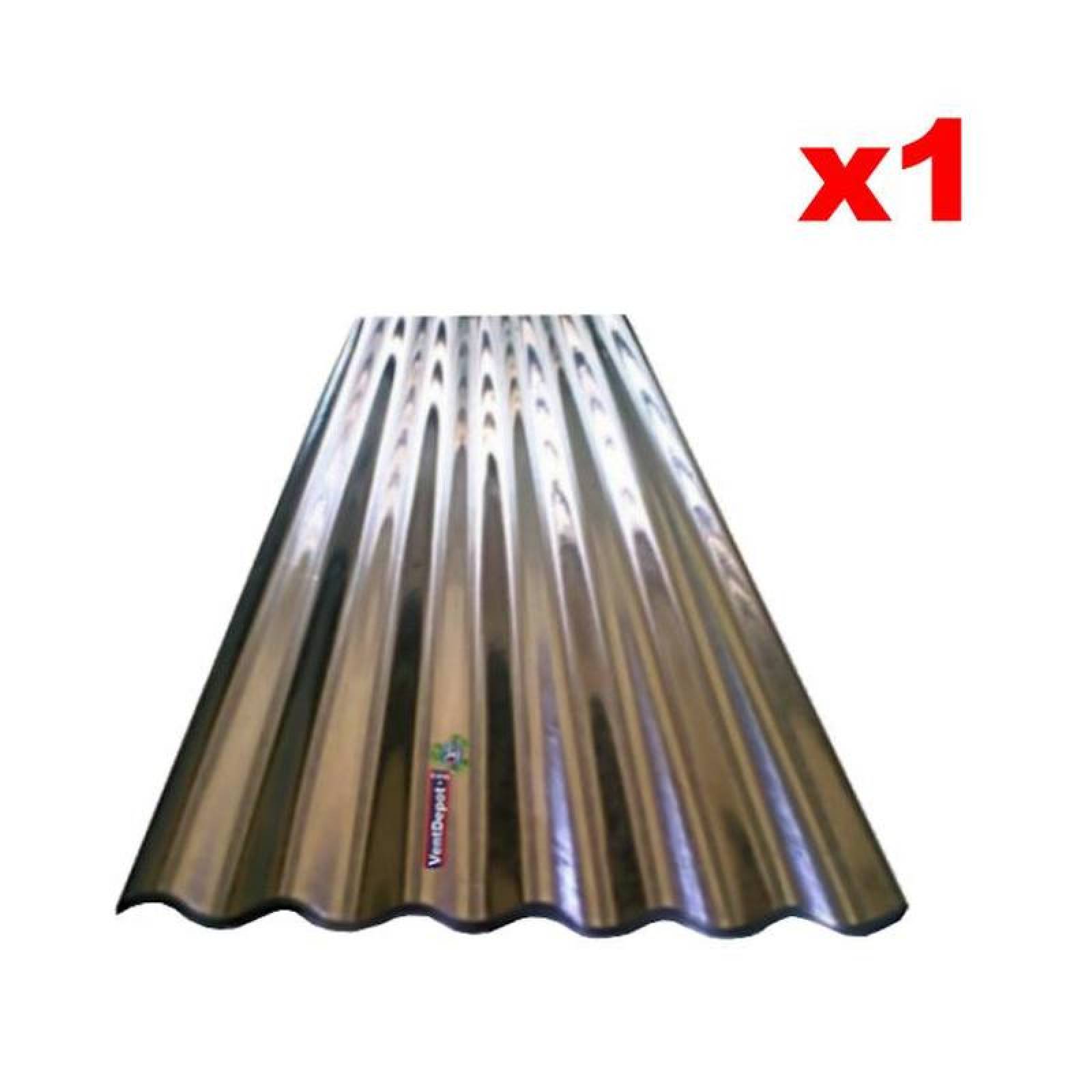 Venta de Laminas Acanaladas, MXOGV-043, 1x3.66m, Calibre 24, Perfil O-100, Material: Acero con Acabado Galvanizado, Gris Metálico, 1Pza, O-100 Galvanizado