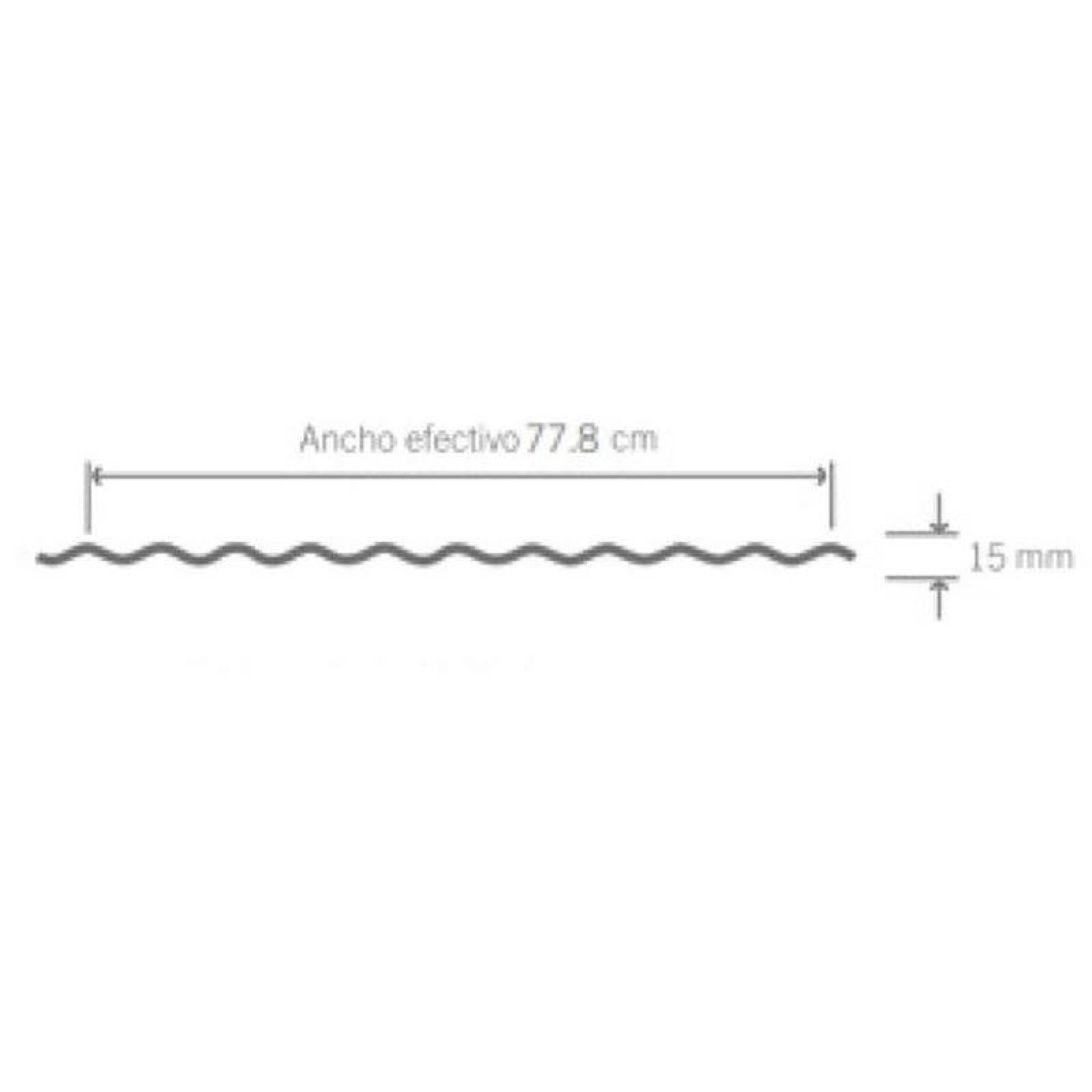 Lamina Acanalada, MXOTZ-037, 0.77x1m, Calibre 24, Perfil O-30, Material: Acero con Acabado Galvanizado, Peralte 1.5cm, 1Pza, O-30 Galvanizado