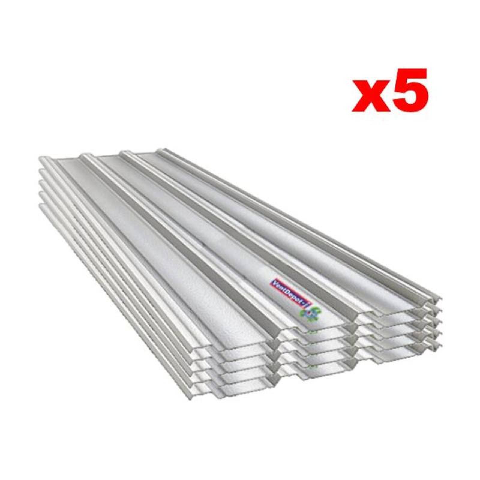 Lamina Para Techo Surcada, MXRCT-022, 1x2.44m, Calibre 22, Perfil RN-100/35, Material: Acero con Acabado Pintro, Peralte 3.5cm, 5Pzas, RN-100/35 Pintro