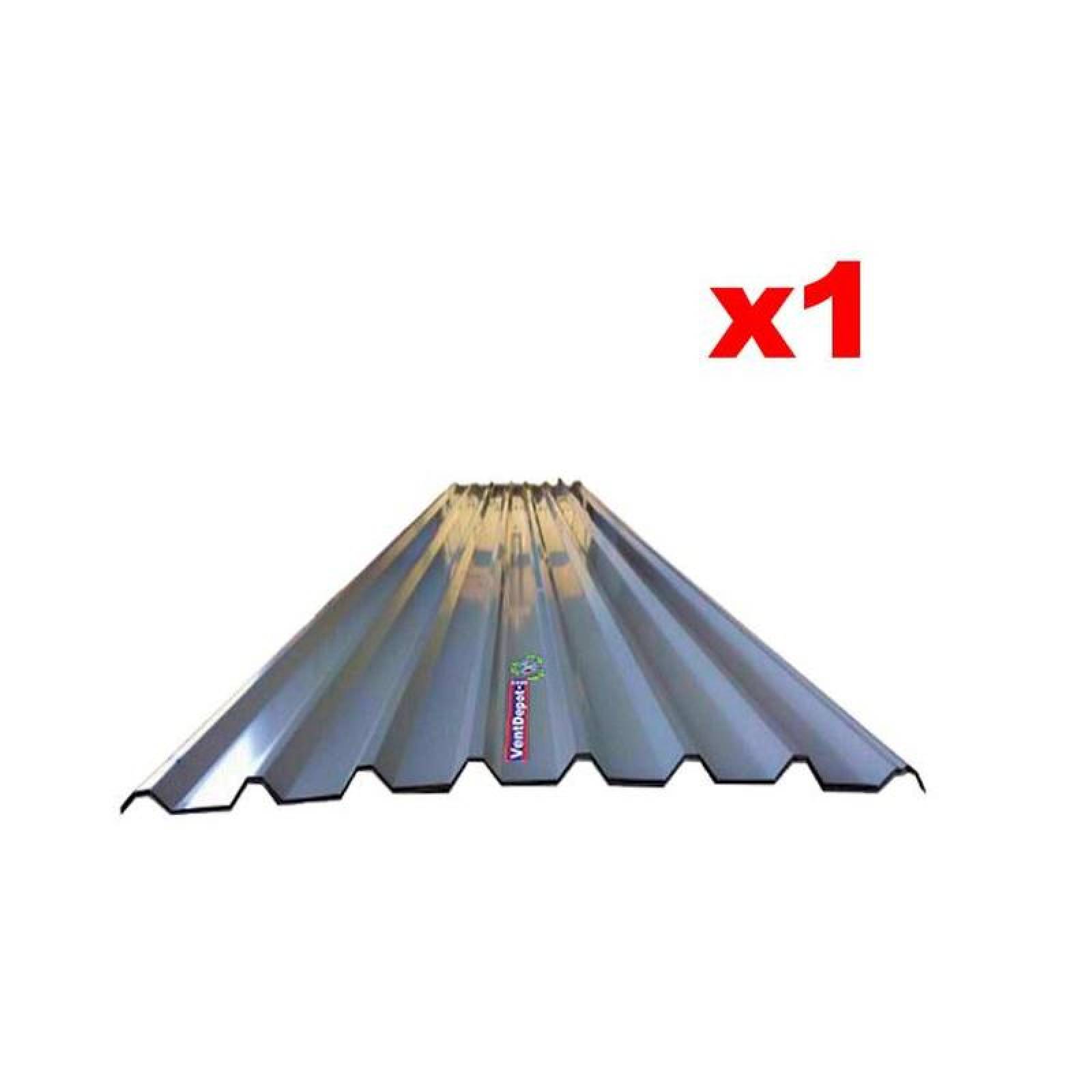 Laminilla Color Gris Metálico, MXRSG-021, 0.72x2.44m, Calibre 22, Perfil R-72, Material: Acero con Acabado Galvanizado, Peralte 2.5cm, 1Pza, R-72 Galvanizado