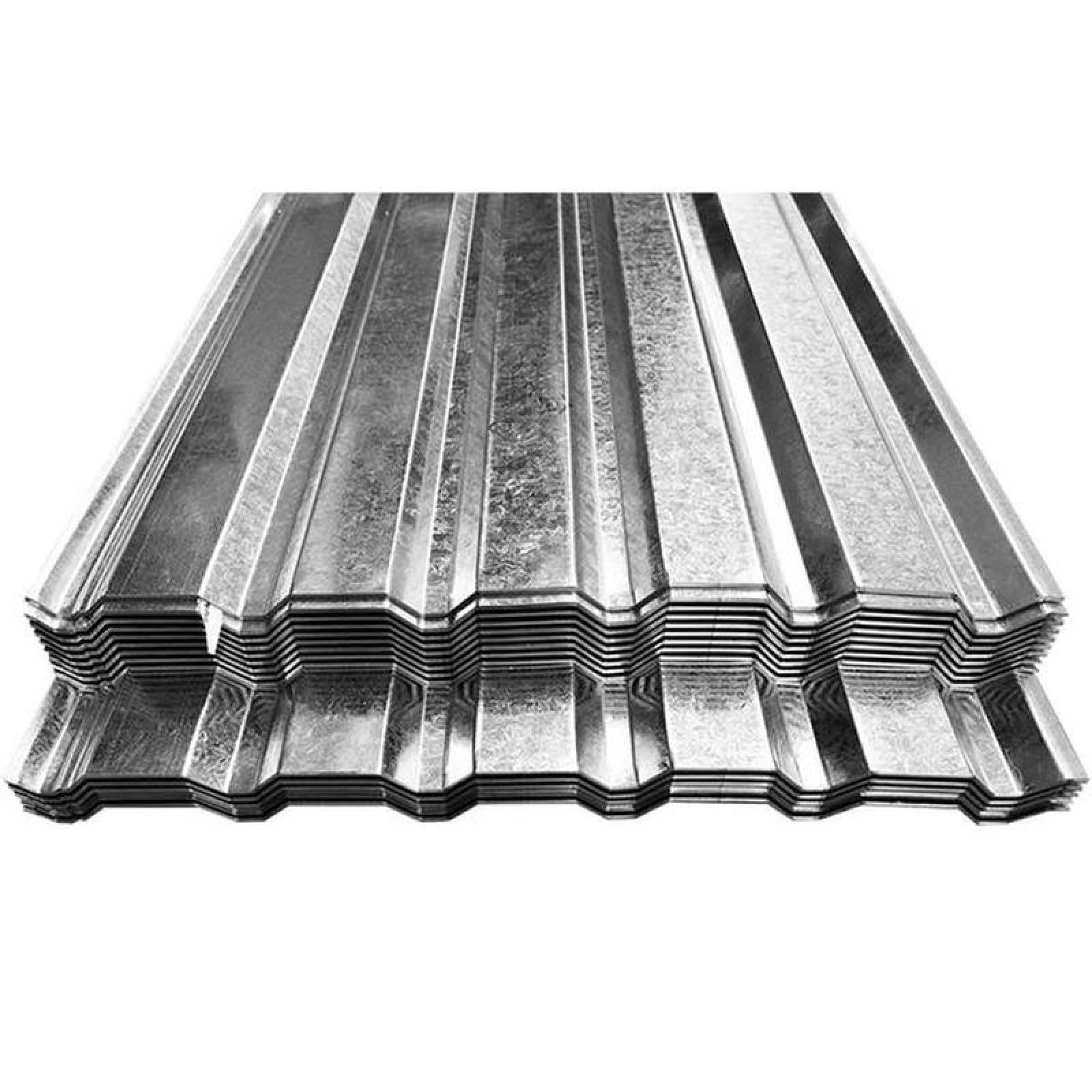 Laminilla Color Gris Metálico, MXRSG-021, 0.72x2.44m, Calibre 22, Perfil R-72, Material: Acero con Acabado Galvanizado, Peralte 2.5cm, 1Pza, R-72 Galvanizado