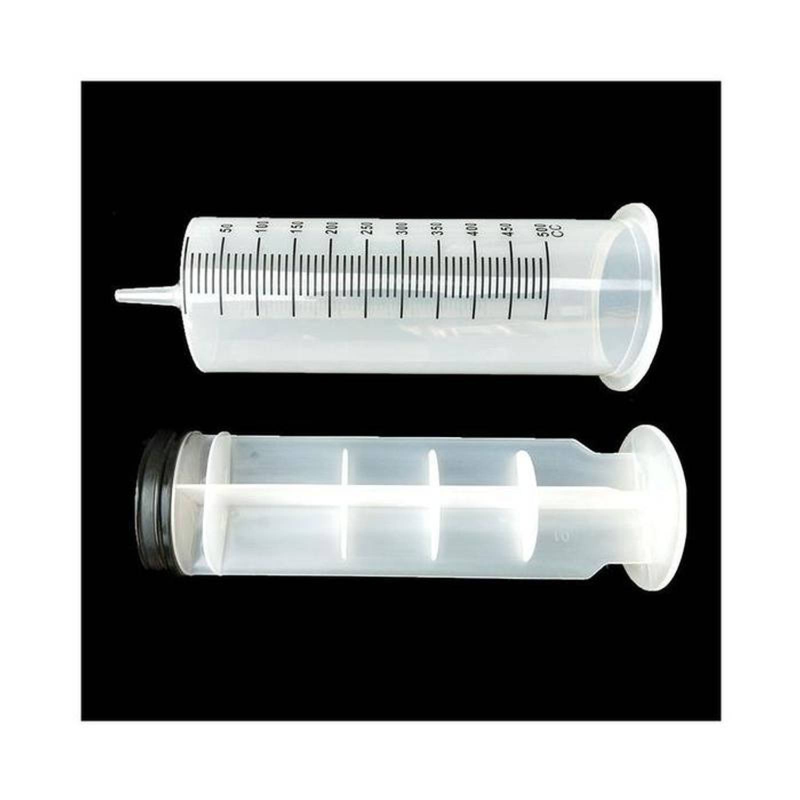 Jeringa Plástica Desmontable MXSPY-005-3 5 Pzas 500 ml Plástico Transparente Jeringa de InyecciónInducción, SyrPro500