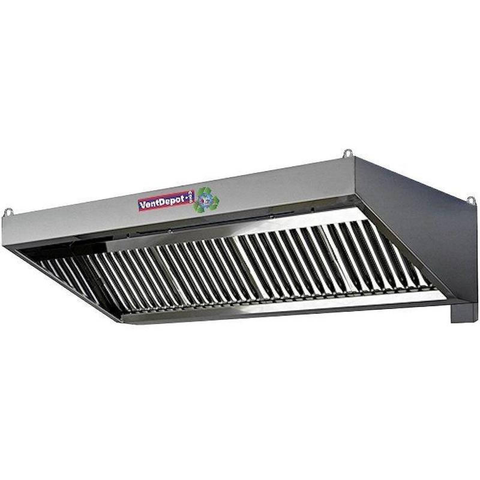 Campana para Restaurante Parrilla, MXPHP-0017, 40x24x28", C.24, 2Luminarios LED, 1Filtro, Dren para Grasa, Inox. 304, ProHoodPlus