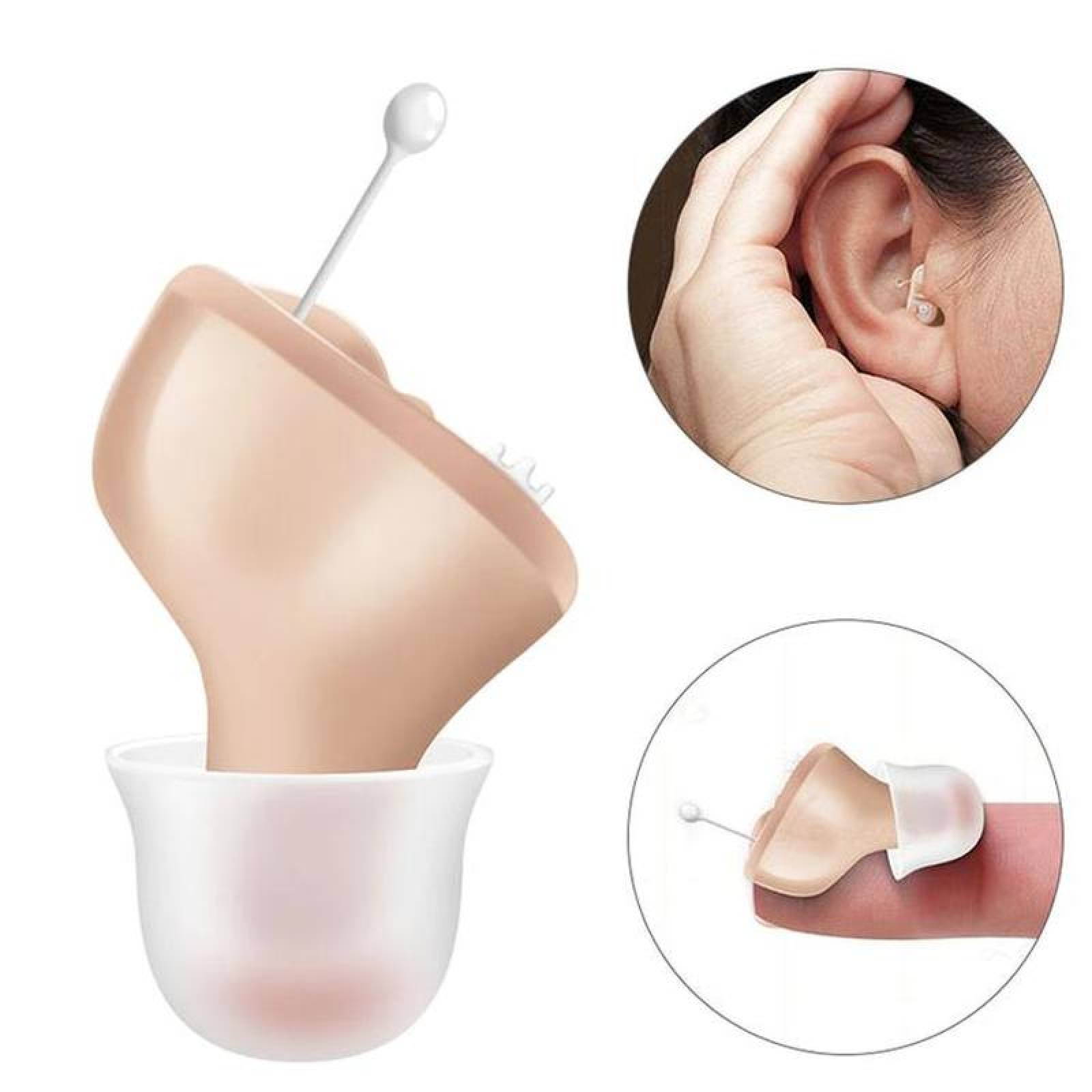 Aparatos Auditivos para Sordera, MXHRI-001-17, 1 par, Beige, 450 Hz ~ 5000 Hz, 27,6dB, 1,5V, Batería A10, Plástico ABS,, HearAudi