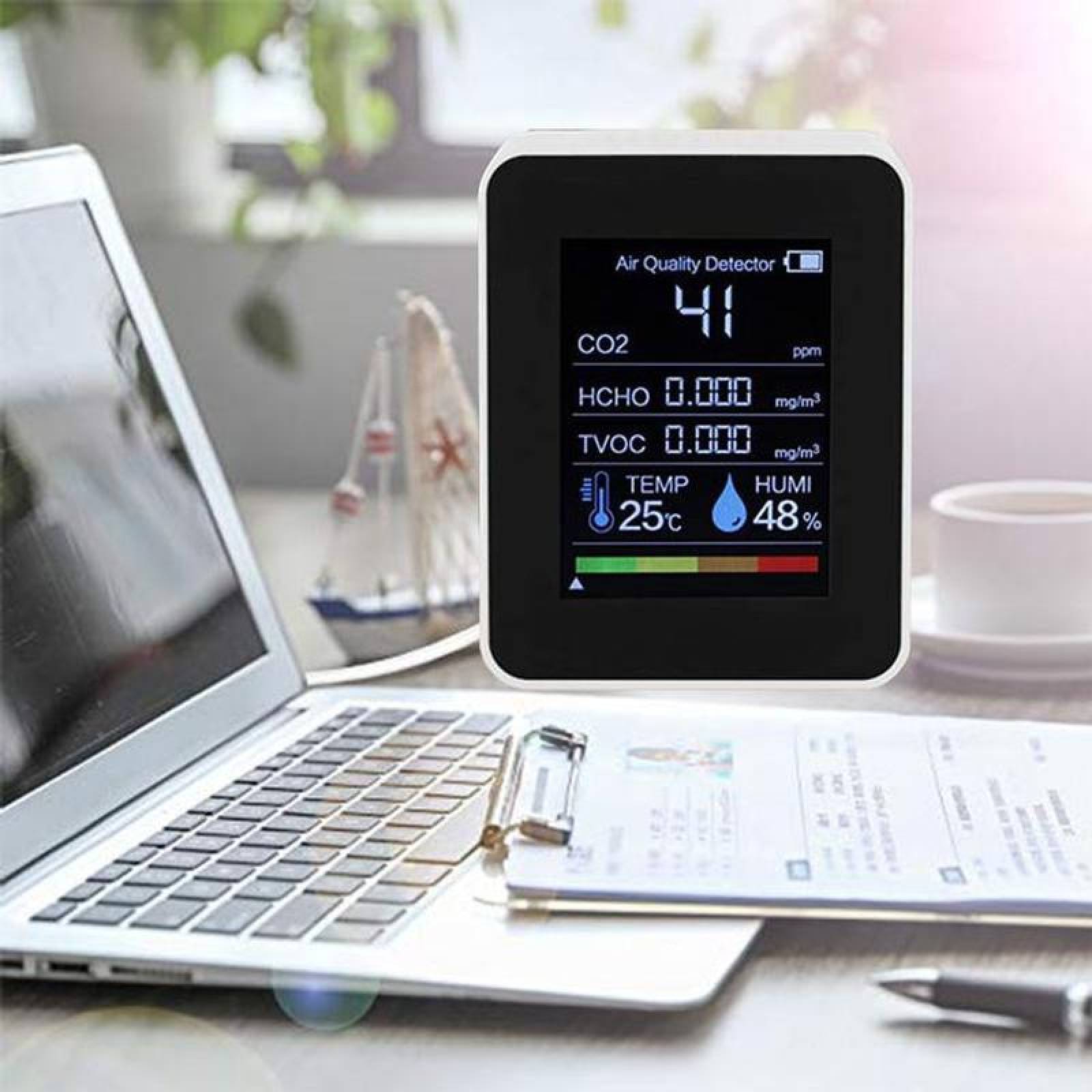 Sensor de Co2 para Humedad MXDXD-001-11 1 Pza Negro 400 a 5000 ppm -10 C a 70 Cmenor 0-99porciento RH 5 V USB, DioxidUltra