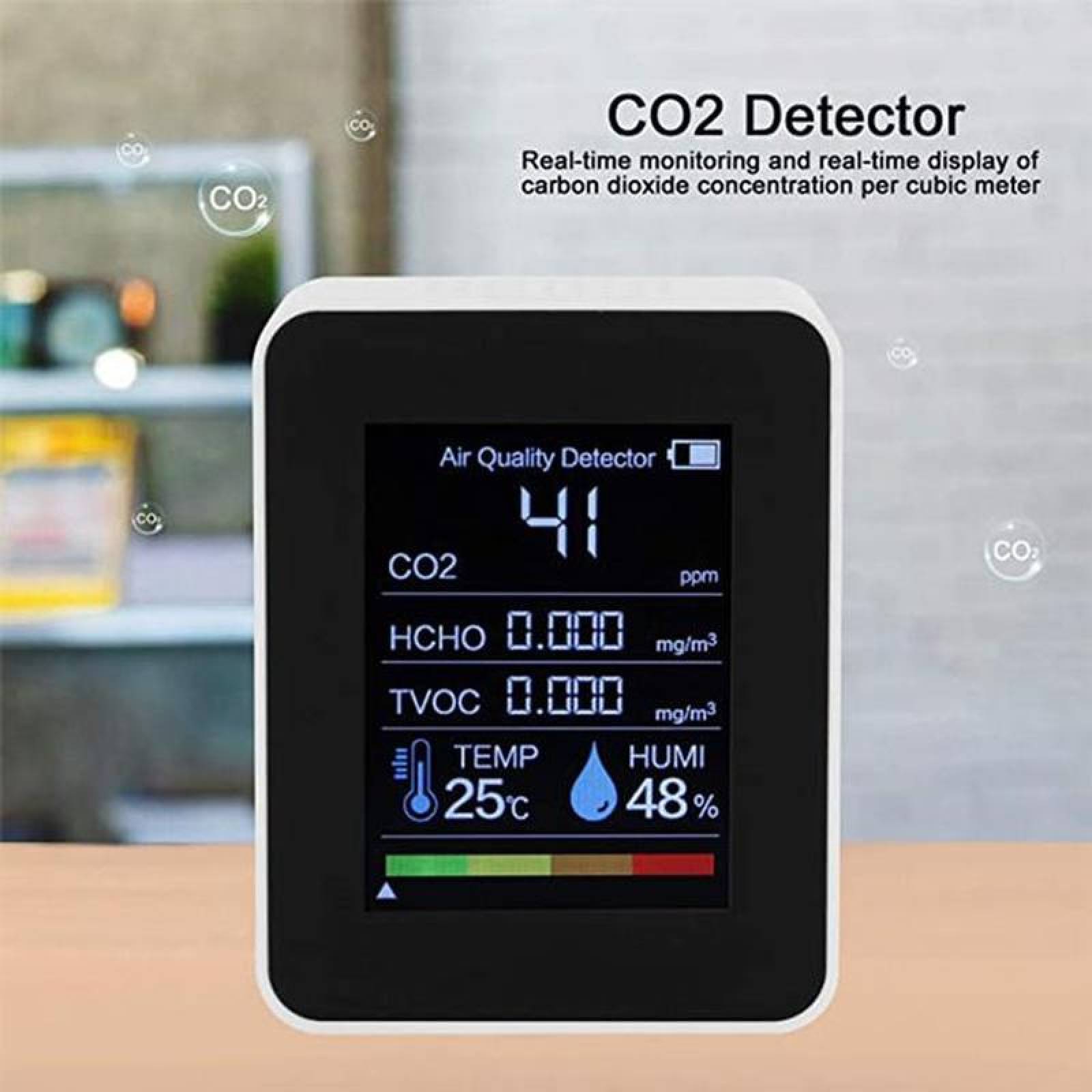 Sensor de Co2 Multifuncional MXDXD-002-2 1 Pza Blanco 400 a 5000 ppm -10 C a 70 Cmenor 0-99porciento RH 5 V USB, DioxidUltra